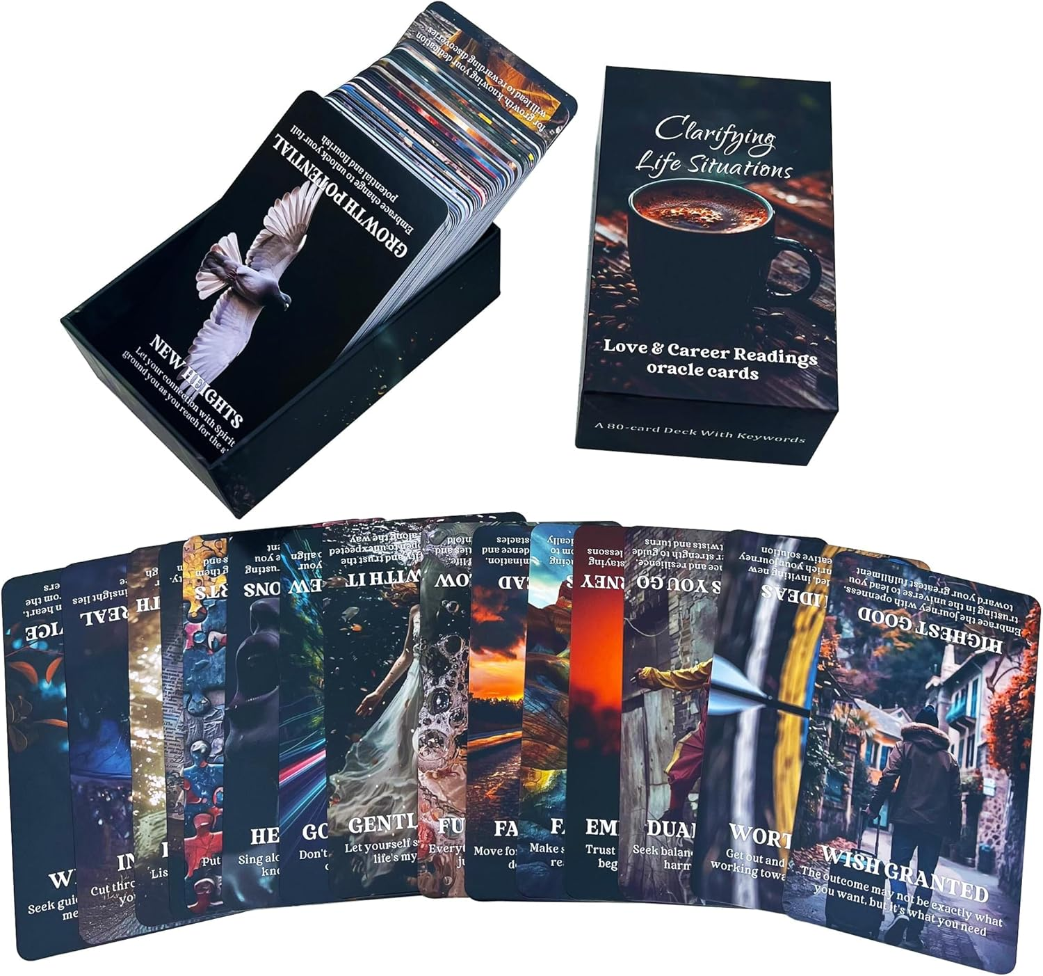 Clarifying Life Situations Oracle Cards, Love and Career Oracle Deck for Beginners, Cover All Areas in Life, Love, Spiritual Journey, and Career image number 5