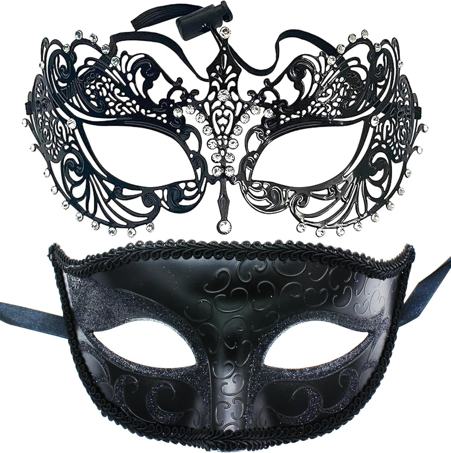 2-Piece Couple Disguise Mask Makeup Ball Performance Ball Props image number 4