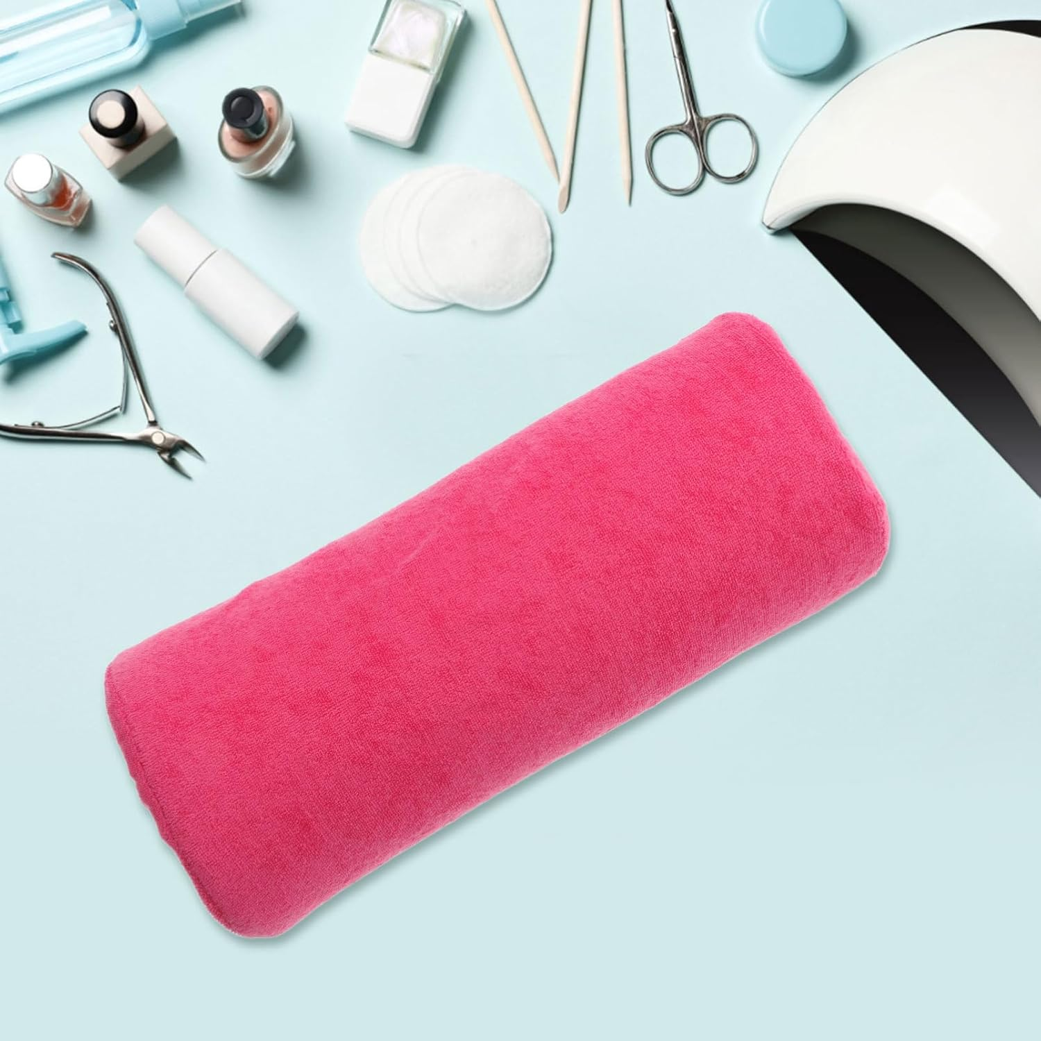 ELAYARD Nail Arm Rest Pillow for Manicure Shaped Hand Support Mat Comfortable Design to Reduce Wrist Fatigue for Professional Nail Art Easy to Clean and for Salons and Home Use image number 5