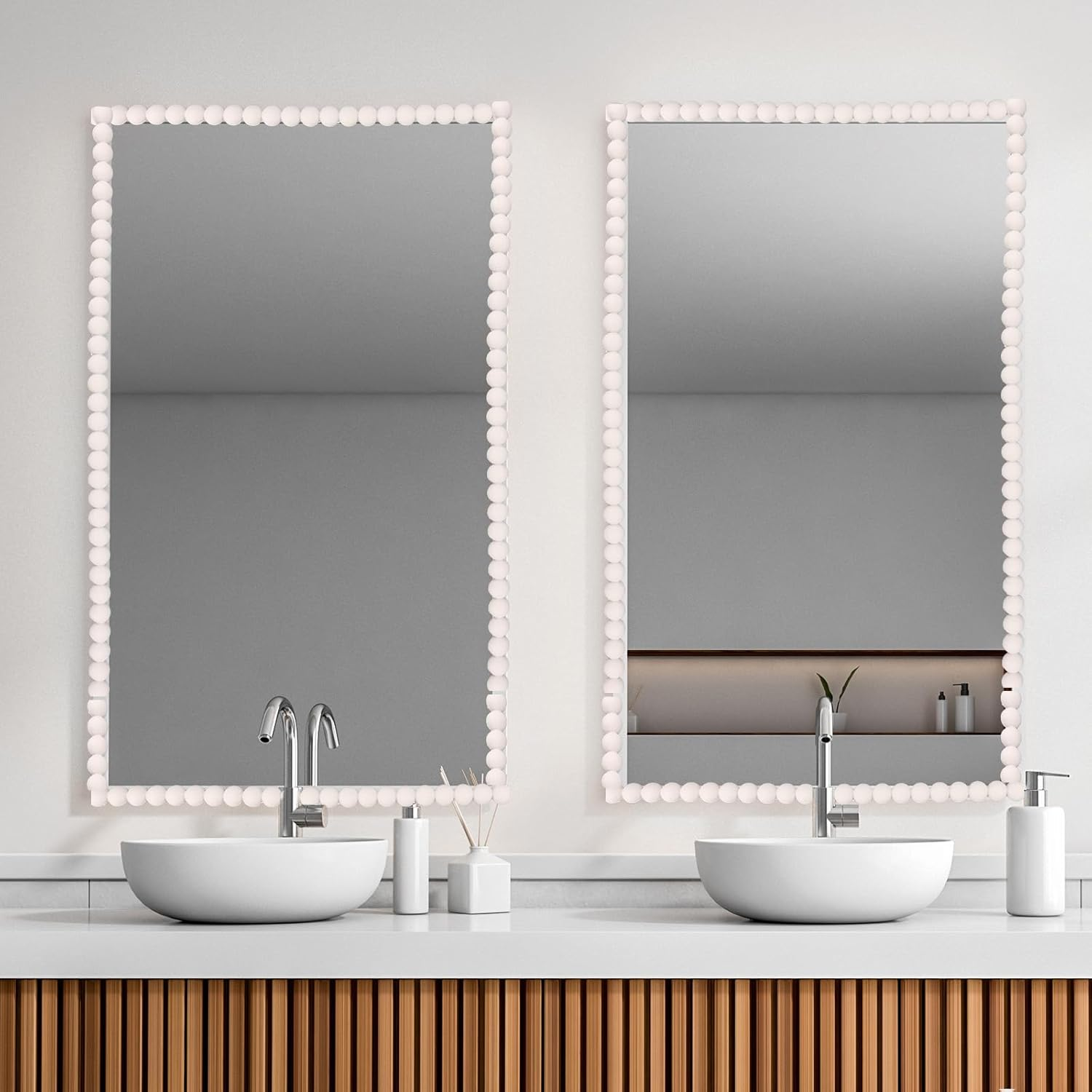 Flexible Molding Trim, 9.7Ft Peel and Stick Wall Trim Self-Adhesive White Caulk Strip for Mirror Frame Backsplash Tile Edge Ceiling Cabinet TV Wall DIY Home Decor & Protection image number 2