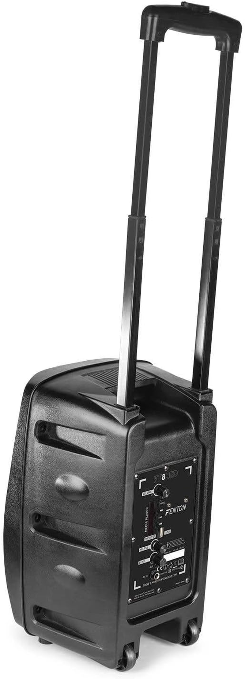 Fenton Portable PA Speaker Sound System with Microphone and Remote, Bluetooth, Party Lights, Built-In Battery FT8LED-MK2 image number 4