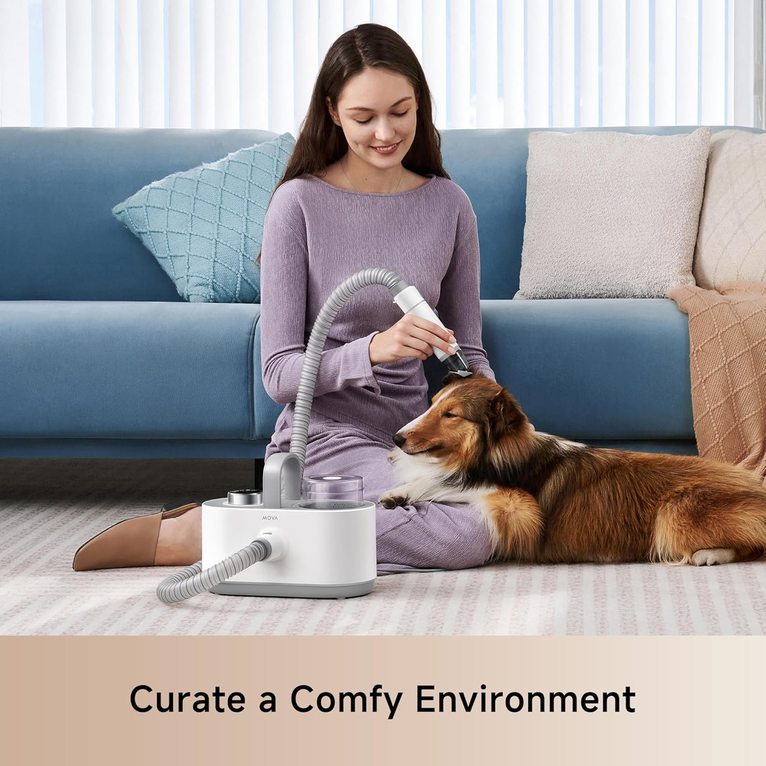 Mova G1 Pro Dog Grooming Kit, Dog Grooming Vacuum with Pet Clipper Nail Grinder, Low Noise Hair Remover for Cat, 4 Suction Levels Hair Vacuum with 7 Pet Grooming Tools for Shedding and Home Cleaning image number 1