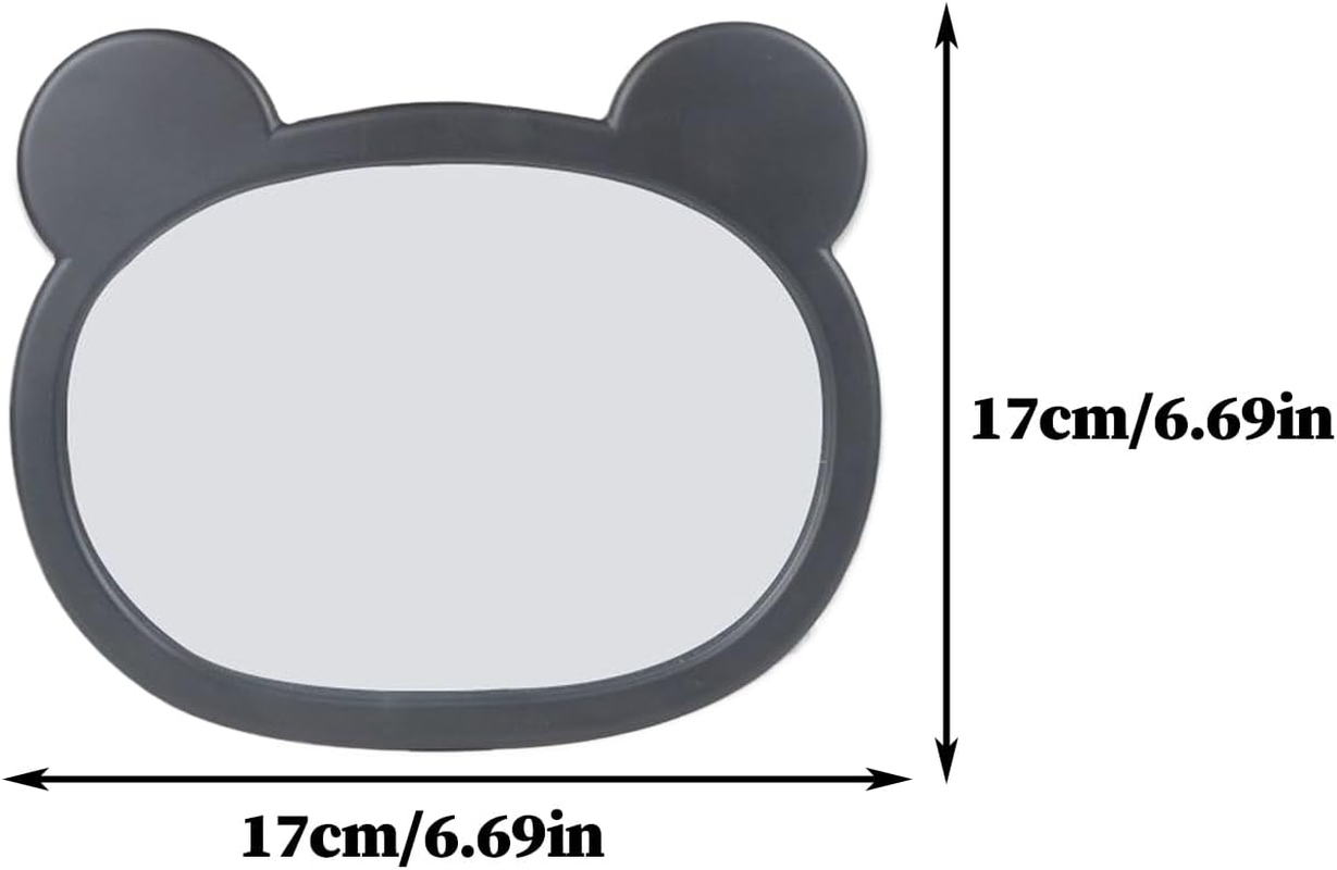 Baby Mirror for Car 360 Degree Rotation, Backseat Baby Mirror Rear Facing, with Cartoon Frame Safety Shatterproof Rearview for Observation Travel Registry Stroller Daily Road Trips image number 5