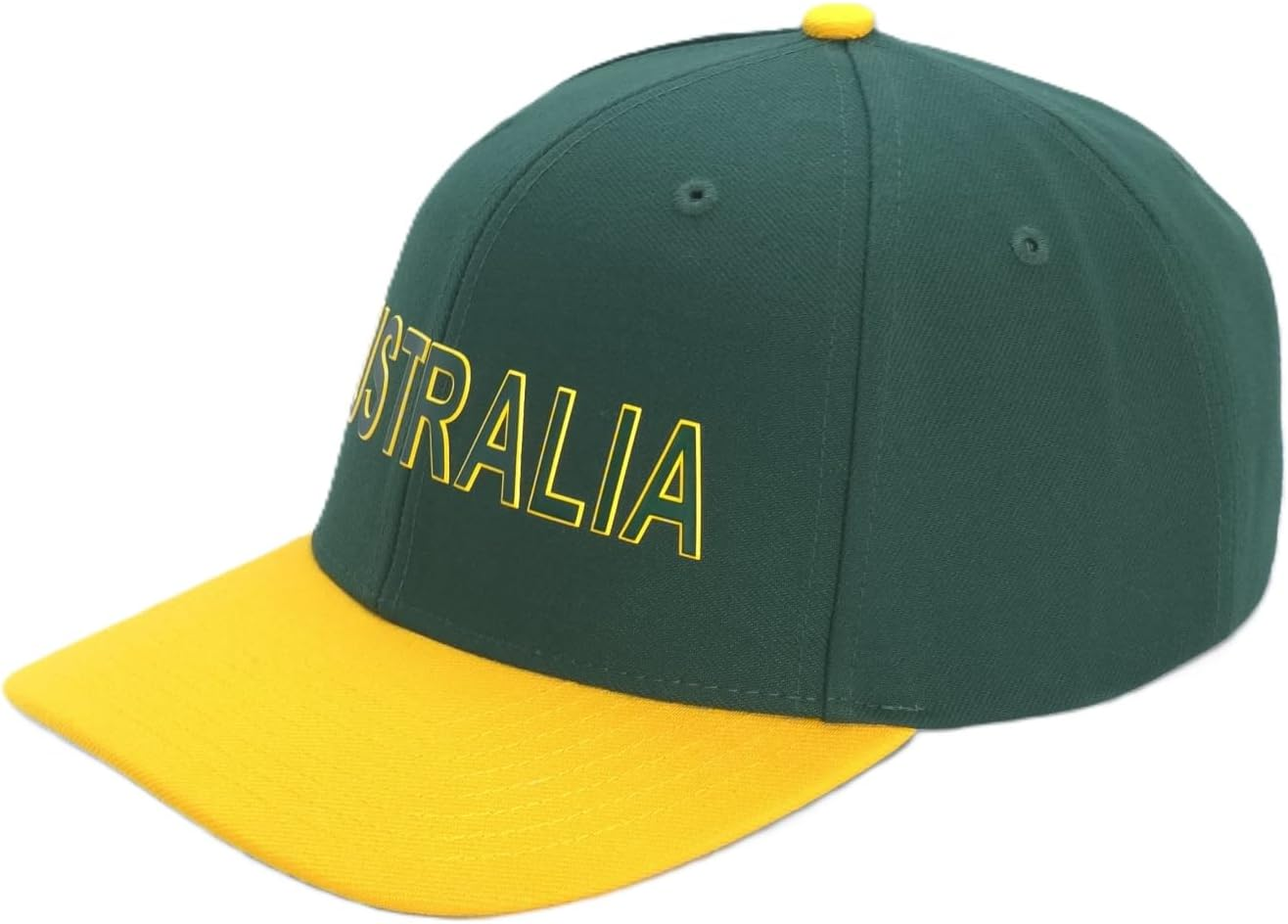 INTERSTATE Australia Supporter Cap, Richardson 514 Surge Adjustable Baseball Cap, 6-Panel, Precurved Bill, Adjustable Hook-And-Loop Closure, Surge Fabric, Grey Underbill