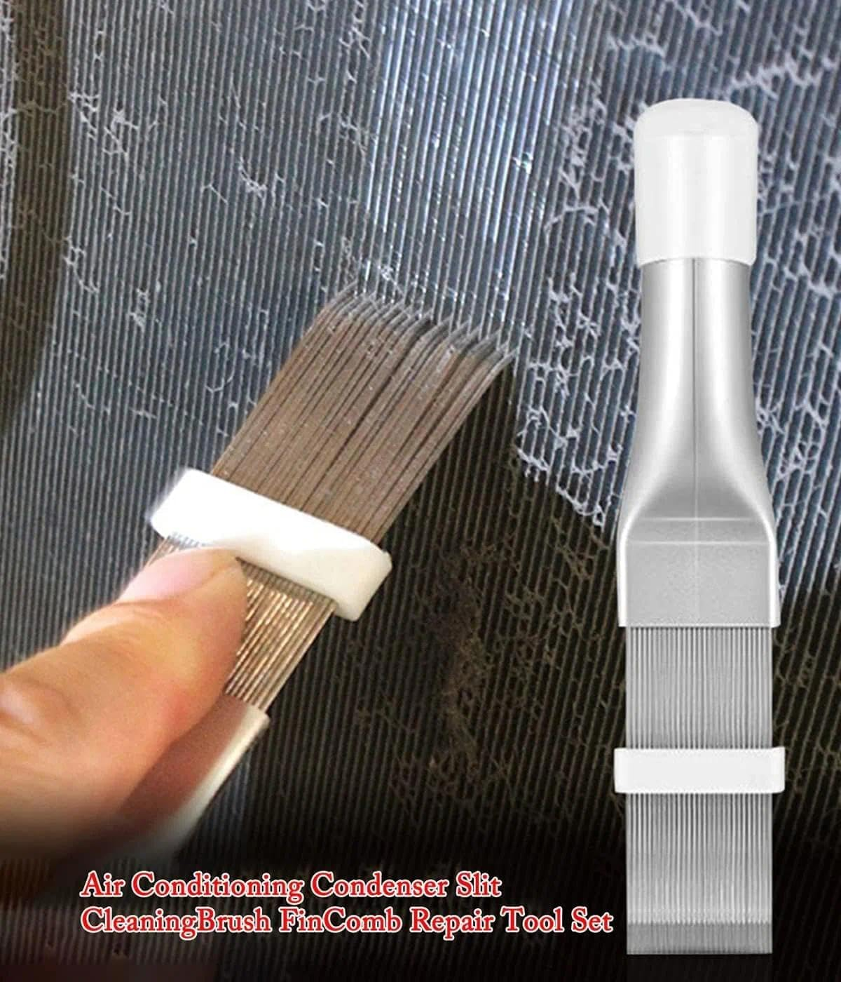 Cleaner Coil Brush for Air Conditioner Cleaning Kit, Stainless Steel Fin Comb and Condenser Cleaning Tool 2-Piece Set - Ermaoo image number 3
