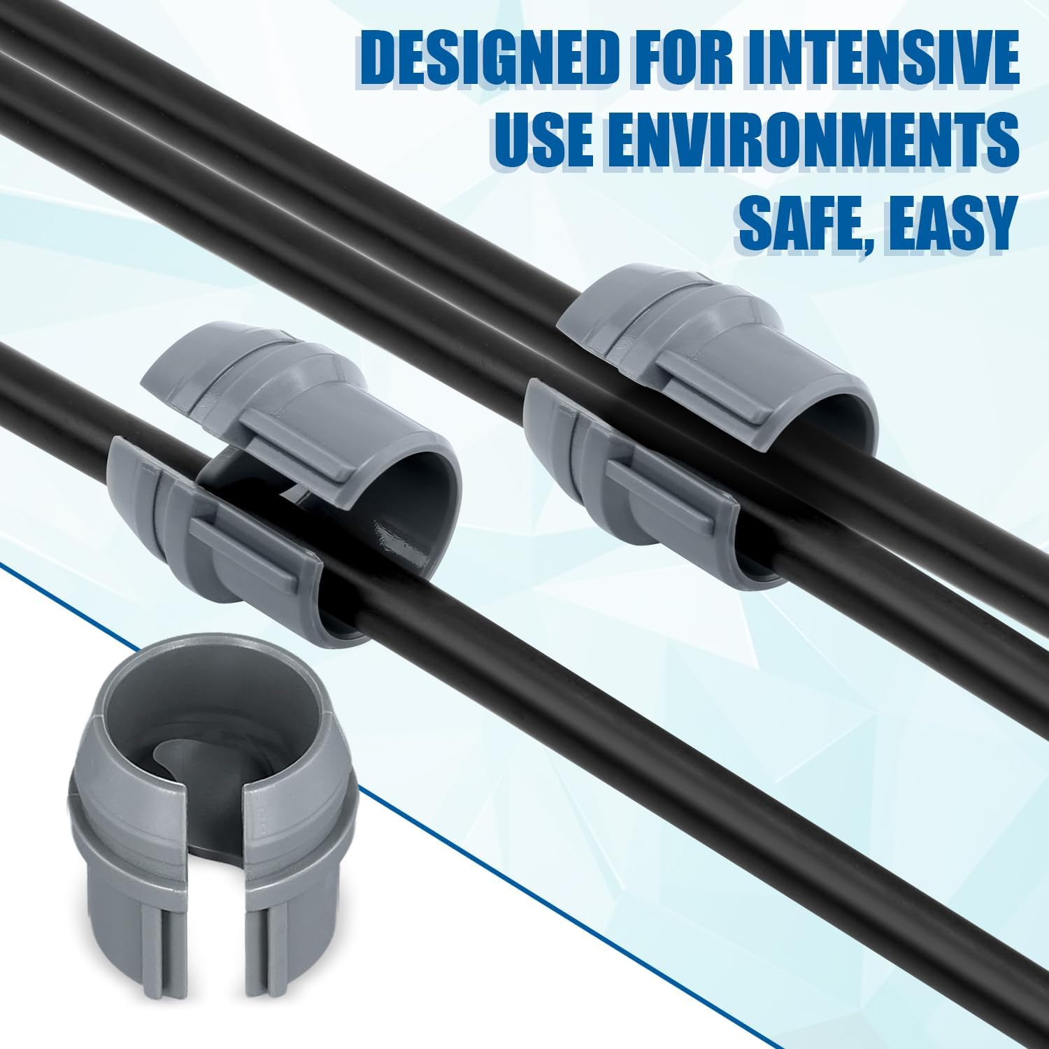 60Pcs Non-Metallic Cable Connectors, 1/2 Inch Snap Style Installation Single Cable 14/2-10/3 AWG, Two Electrical Cables 14/2-12/2-14/3 AWG, ETL Certified image number 6