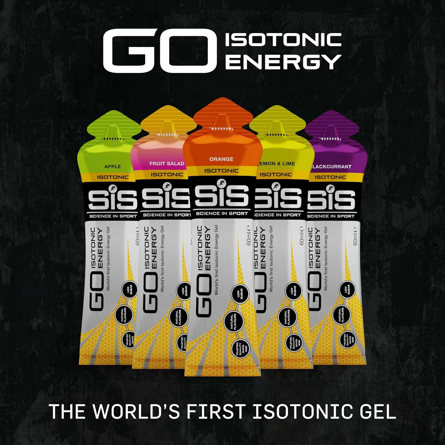 Science in Sport GO Isotonic Energy Gels, Blackcurrant Flavour, 60 Ml per Serving (30 Pack) image number 2