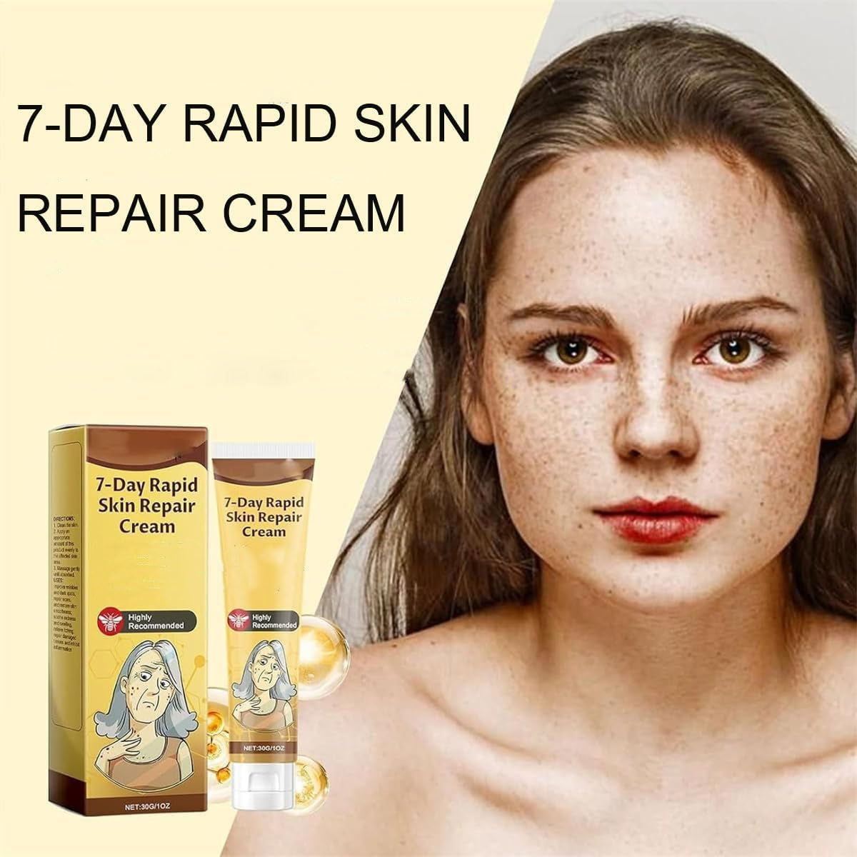 7-Day Rapid Skin Repair Cream, Intense Skin Cream, Firming and Rejuvenating Skin, Hydrating and Moisturizing for All Types, Anti-Wrinkle & Brightening, Gentle and Nourishing, Firming (5PCS) - 1Pcs image number 5