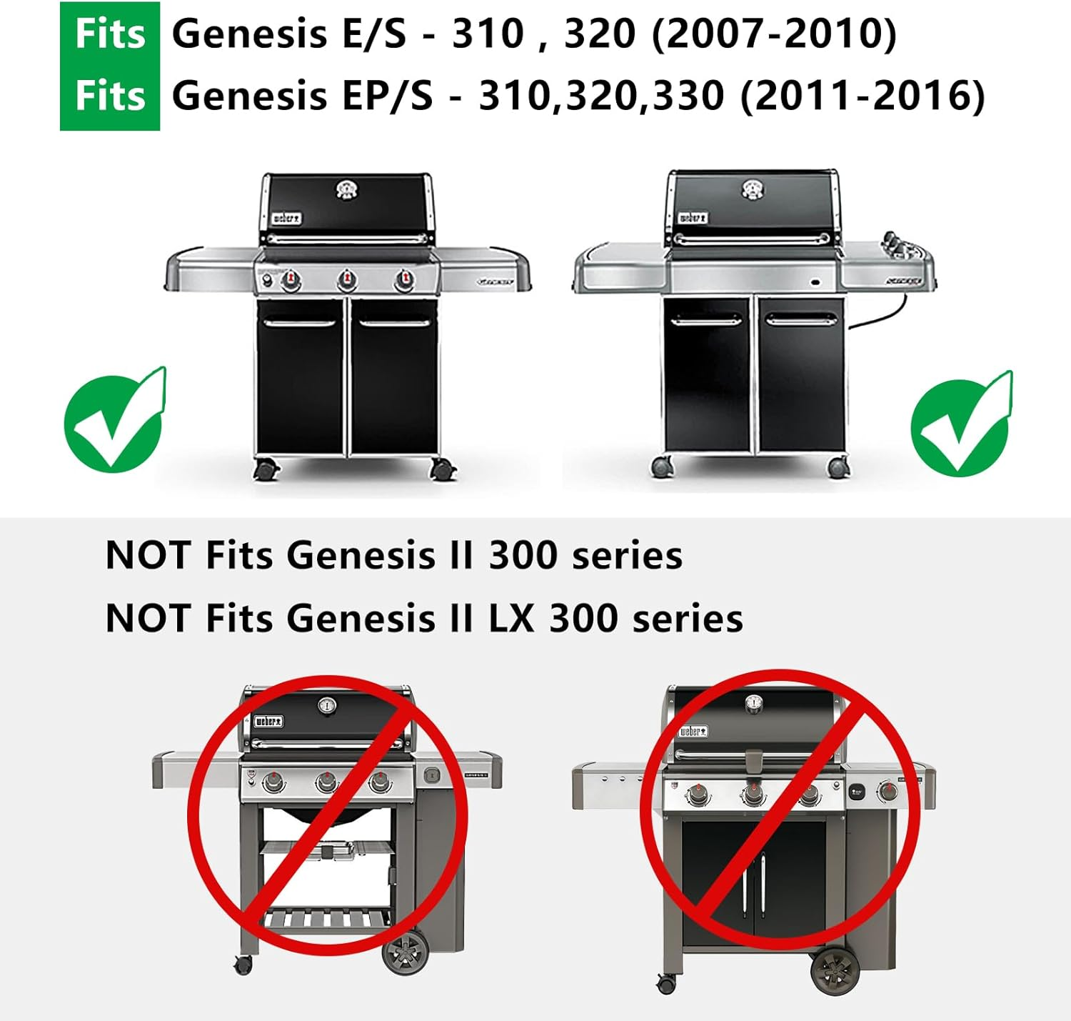 Hongso 7528 19.5 Inches #304 Stainless Steel Cooking Grill Grates Replacement for Weber Genesis E and S Series 300 E310 E320 S310 S320 Gas Grills, 2-Pack SCG528 image number 5