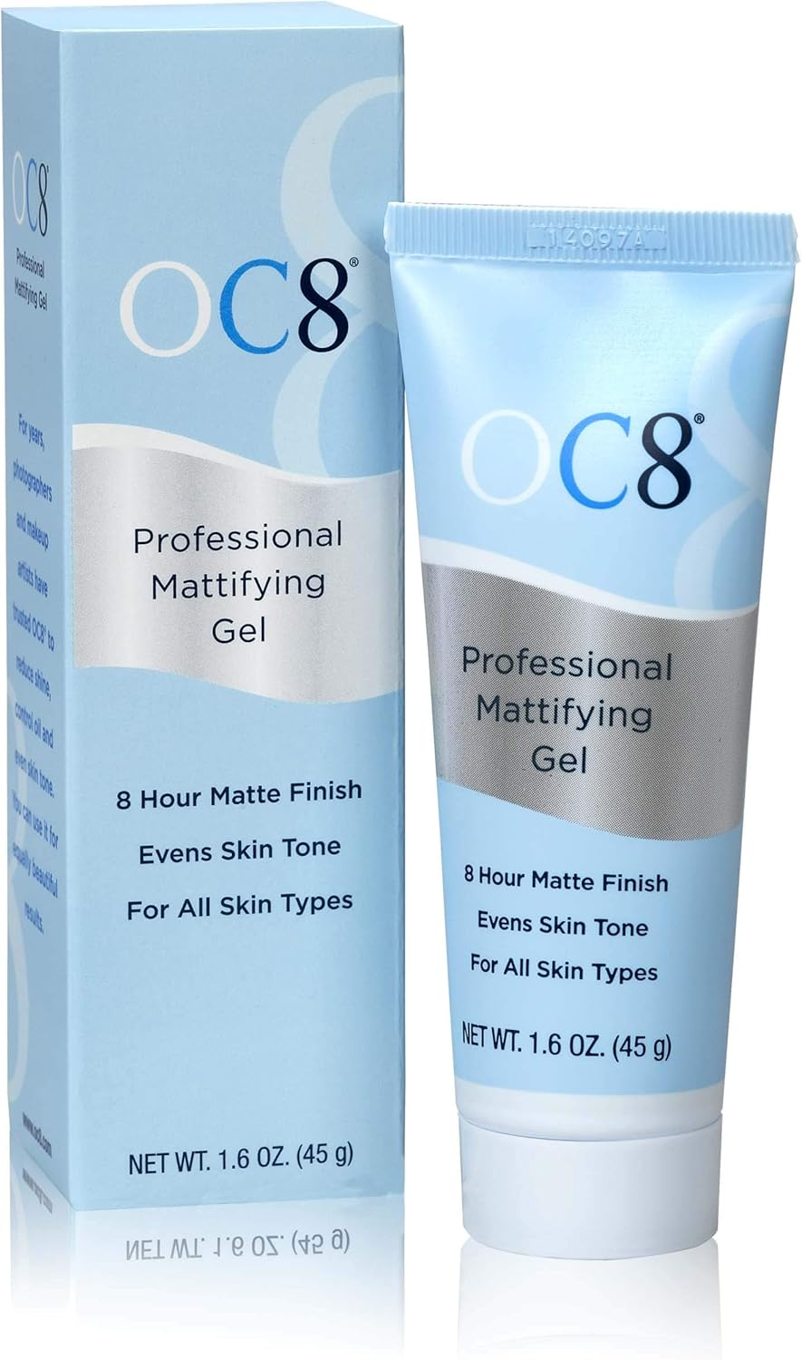 OC8 Professional anti Shine Mattifying Gel: Oil Control Mattifier Formula for Face - Matte Finishing Gel Controls Oily Skin, Reduces Shine, Redness for Eight Hours - 1.6 Ounces image number 4