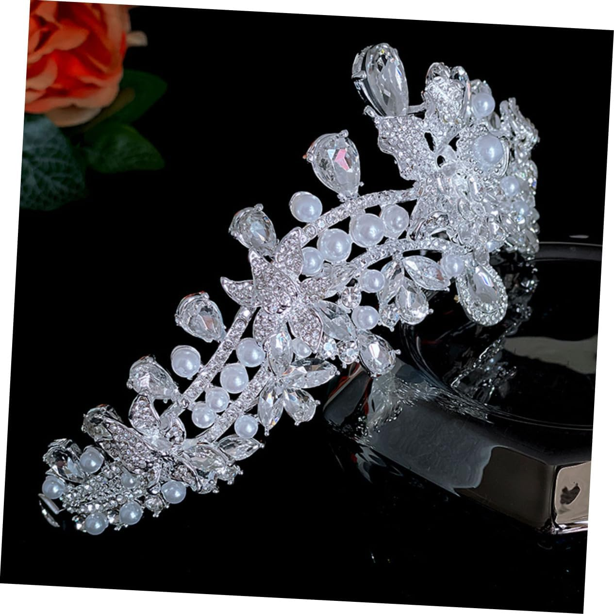 Baluue Wedding for Bride Luxurious Rhinestone Hair Jewelry for Prom and Parties Elegant Accessory for Women for Pageants and Special Occasions image number 1