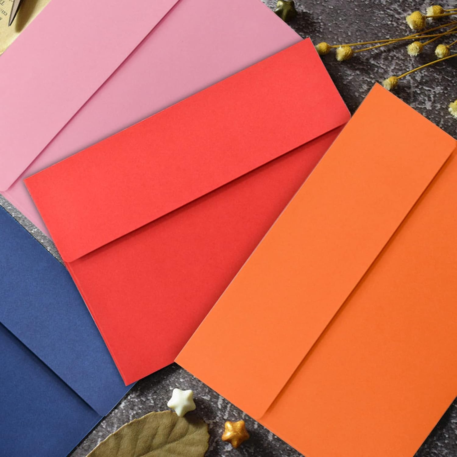 VANRA 150 Pack Colorful Envelopes for Invitations A7 Envelopes Bulk for 5X7 Greeting Cards, Wedding Invitations, Photos (15 Assorted Colors) (A7) image number 4