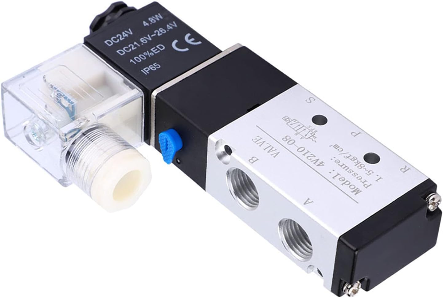 4V210-08 Solenoid Air Valve 2 Position 5 5 Port Pneumatic Control Valve for Industrial Use (DC24V) image number 5