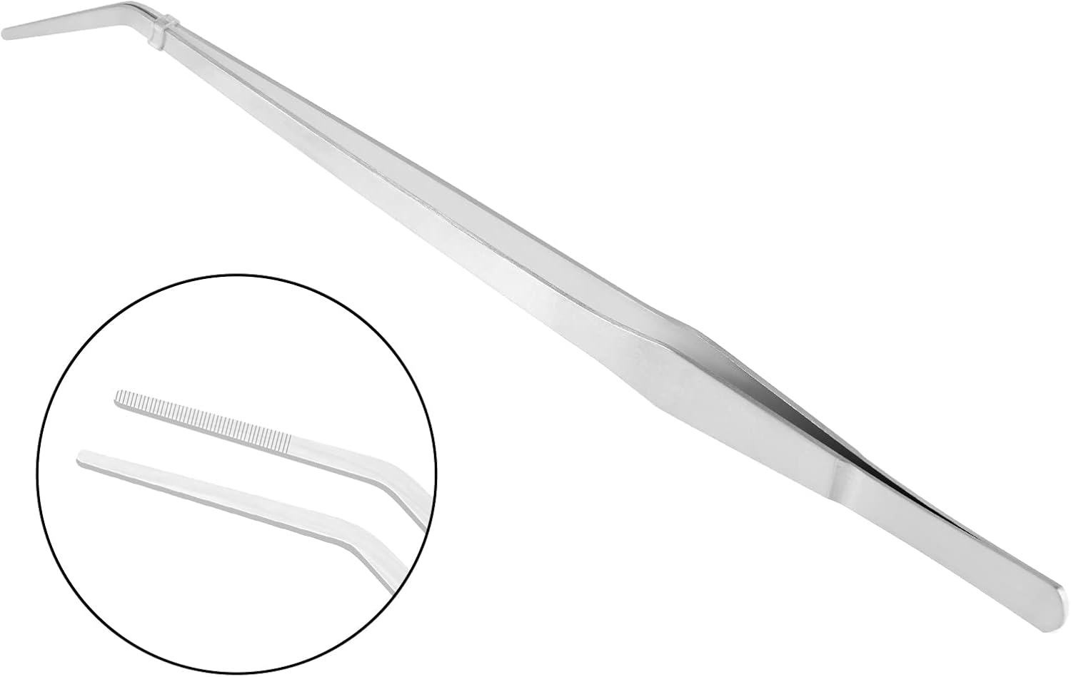 Vaincre 2PCS Long Tweezers, 15 Inch Curved Aquascaping Tools, Stainless Steel Feeding Tongs Aquascape Tools, Aquarium Tweezers for Aquarium Reptile, Plant, Snakes, Lizards, Coral Feeder image number 6