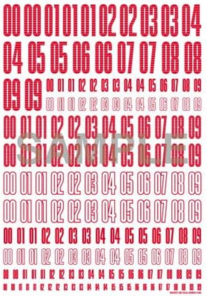 Haikyu Parts CNDN-WH CND Decal, Number, White, 1 Piece, Water Transfer Decal