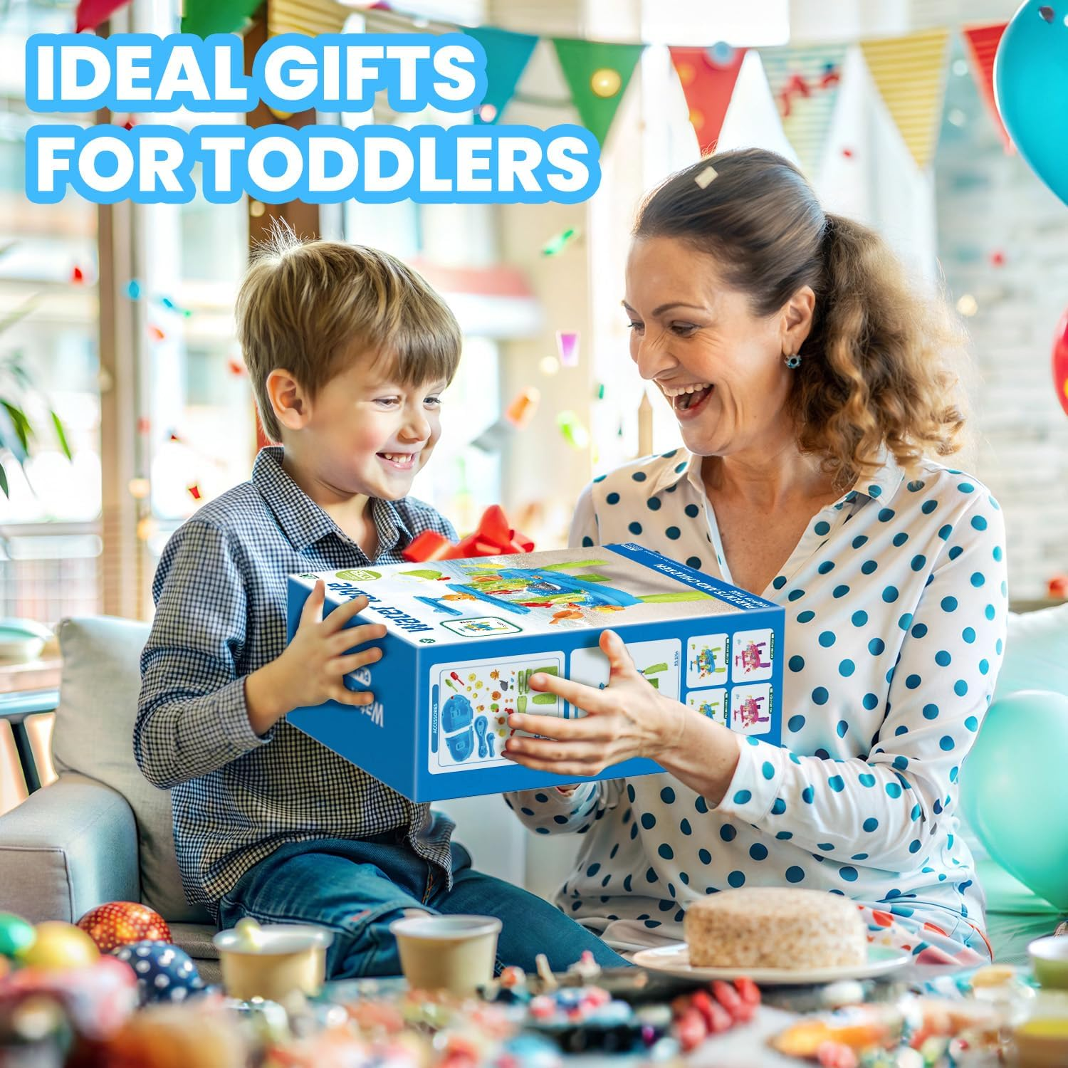 Skirfy Water Table with Water Pump for Toddlers Kids, 3-Tier Outdoor Sand and Water Play Water Activity Tables Beach Toys for outside Backyard for Toddlers Age 3-5 image number 4