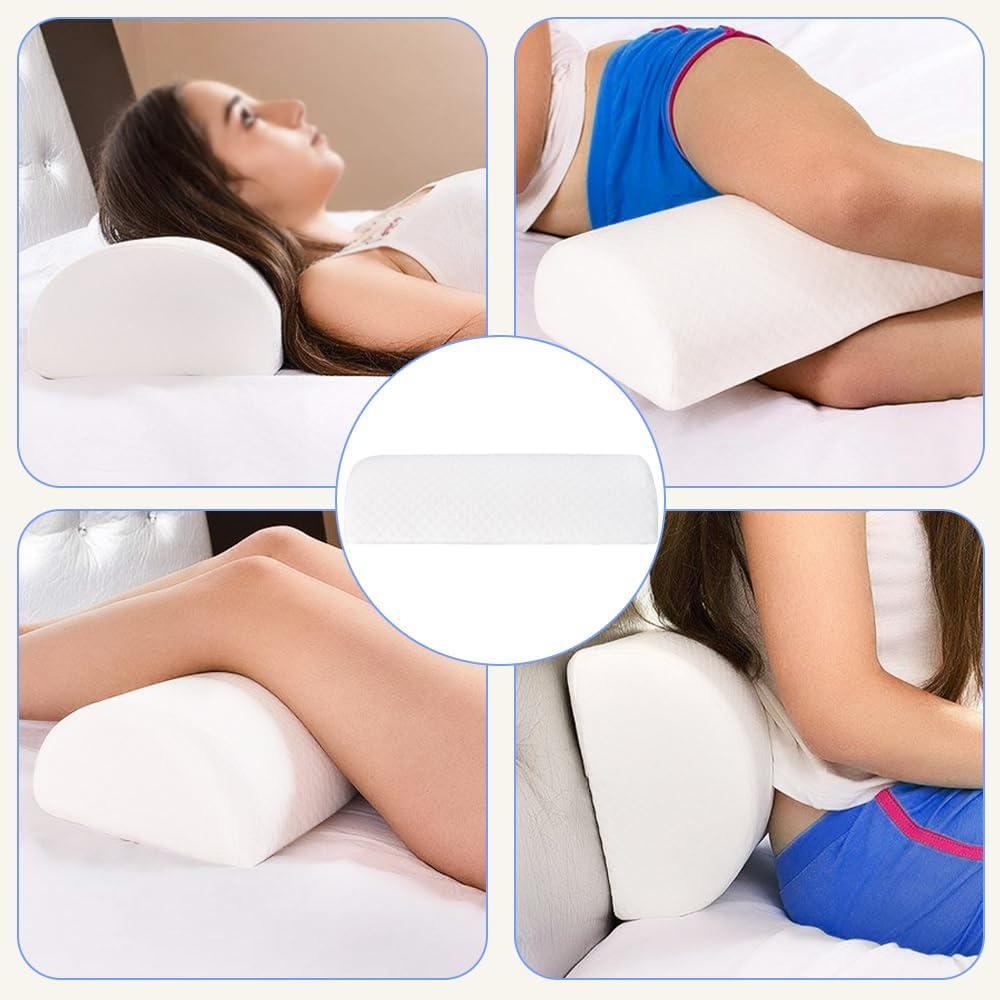 Half-Cylinder Leg Pillow, Ergonomic Memory Foam Knee Pillows, Lumbar Support Pillows for Sleeping Pain Relief, Slow-Rebound Memory Foam Leg Pillow image number 6