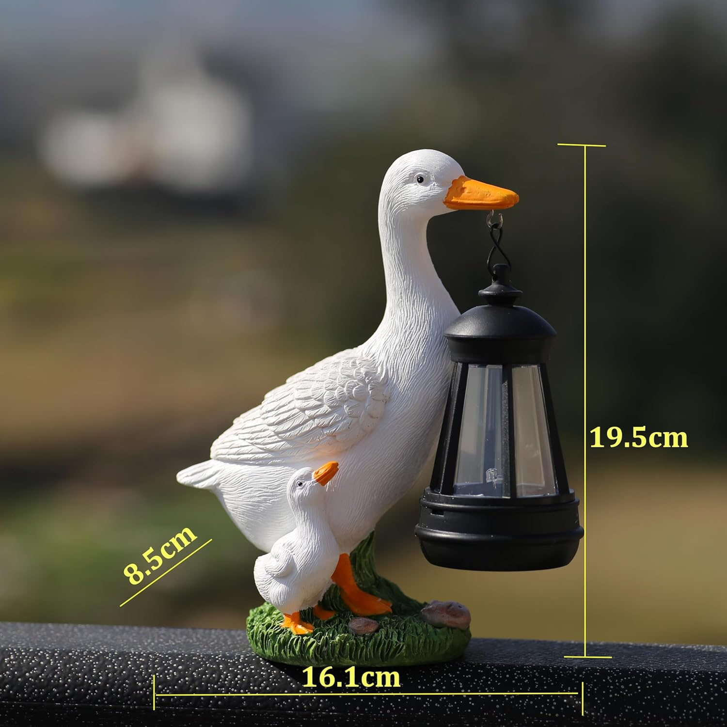 BRMM MIA Garden Statues Garden Ornaments Animaloutdoor Statues Standing Ducks Garden Animal Sculpture (Duck Lamp) image number 4