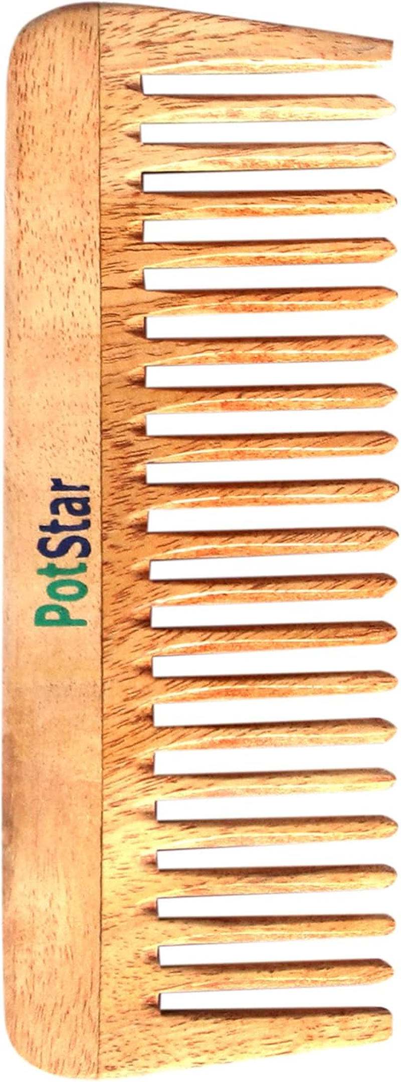 Potstar Hair Comb for All Hair Type, Handcrafted Wood Comb for Detangling Hair Comb for Thick, Curly and Wavy Hair, Non-Static and Made in India, Highness