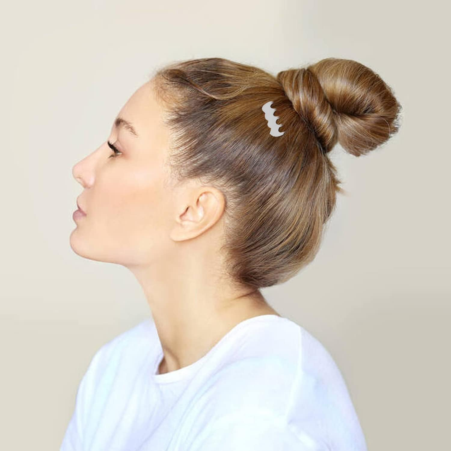 Pack of 20 Bulk 5 10 Teeth Silver Metal Side Hair Combs Plain Blank Craft DIY Wire Sliding Combs Wedding Bridal Veil Combs Decorative Headwear French Twist Updo Clips image number 6