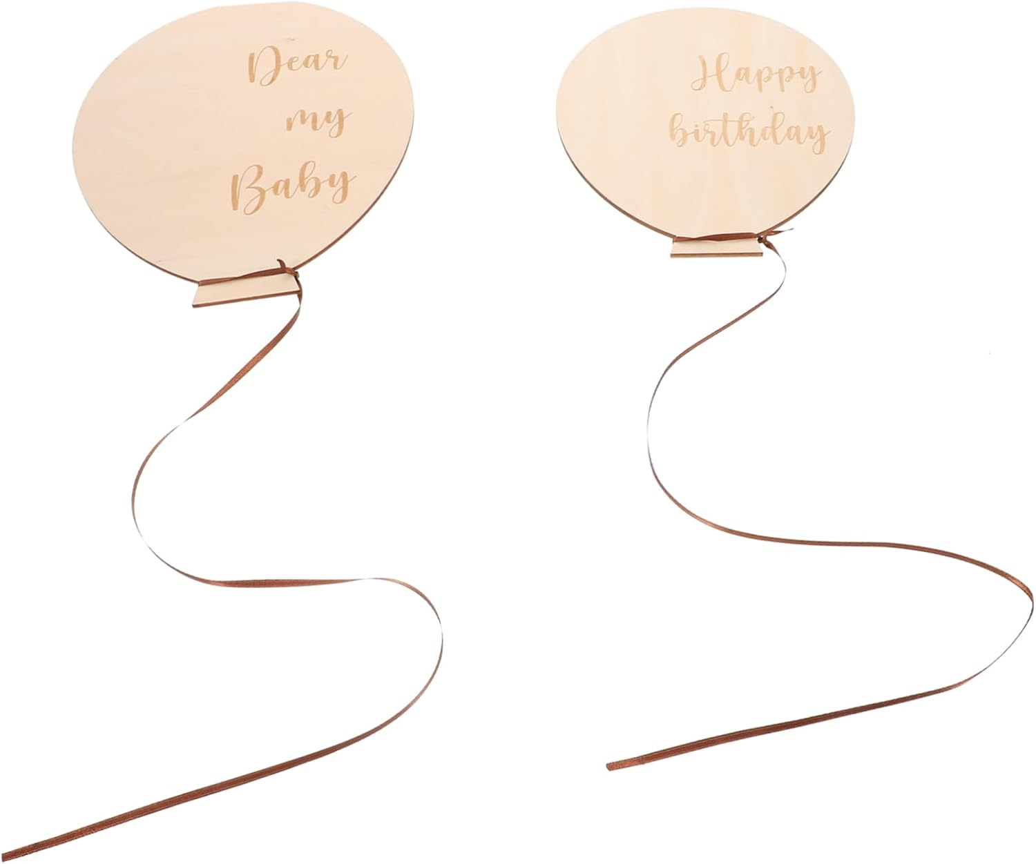 2Pcs Wooden Milestone Cards Monthly Growth Sign for Newborn Photography Creative DIY Prop for First Birthday Special Moments Recording image number 5