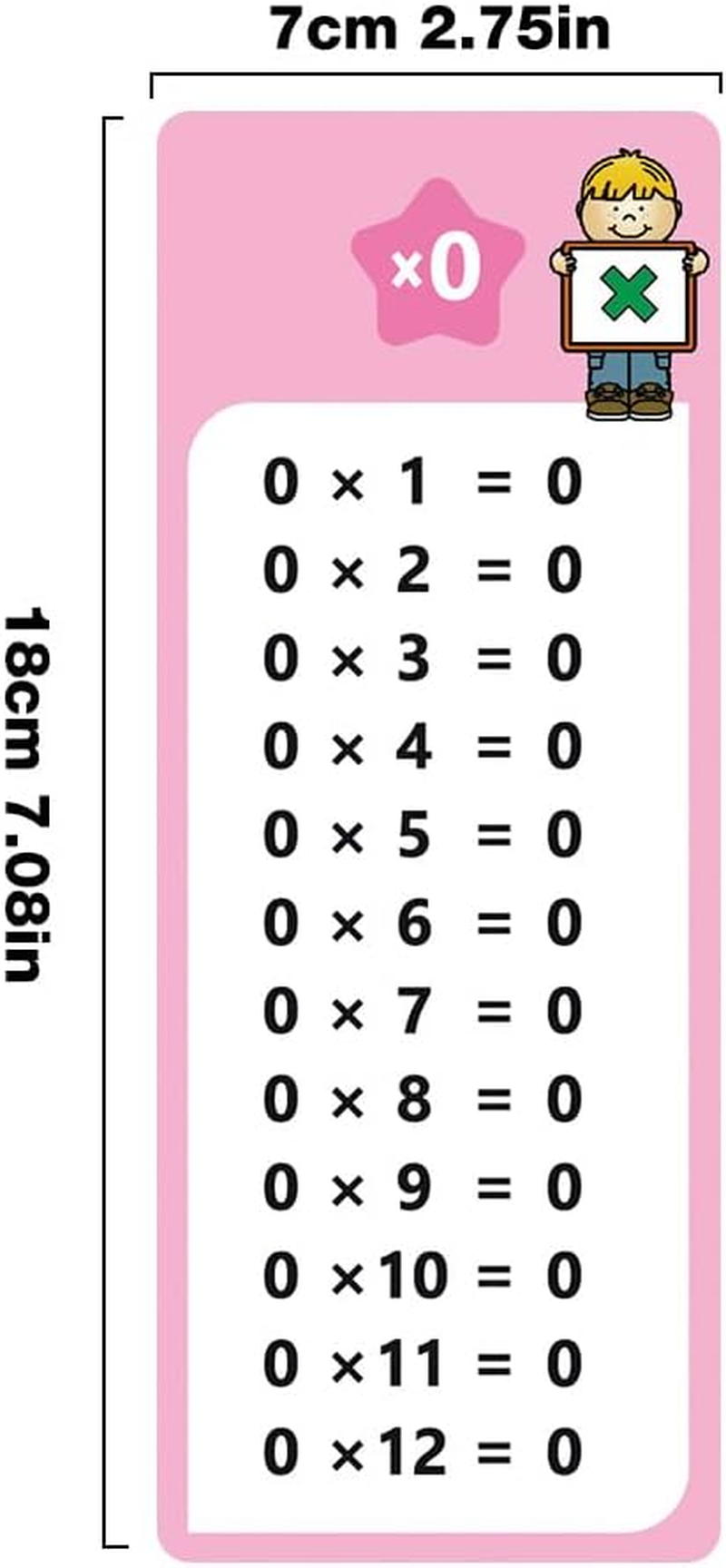 Lachilly 0-12 Multiplication Table Cards with 2 Dry Erase Pens, Educational Times Table Flashcards for Kids, Self Check Classroom Home Learning Aids, Elementary School Teacher Teaching Aids, 15 Cards