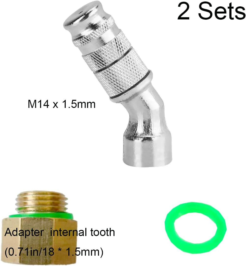 Adjustable Sprayer Nozzle Tips 2 Sets High Pressure Misting Spray Nozzle 1.5Mm Aperture image number 3