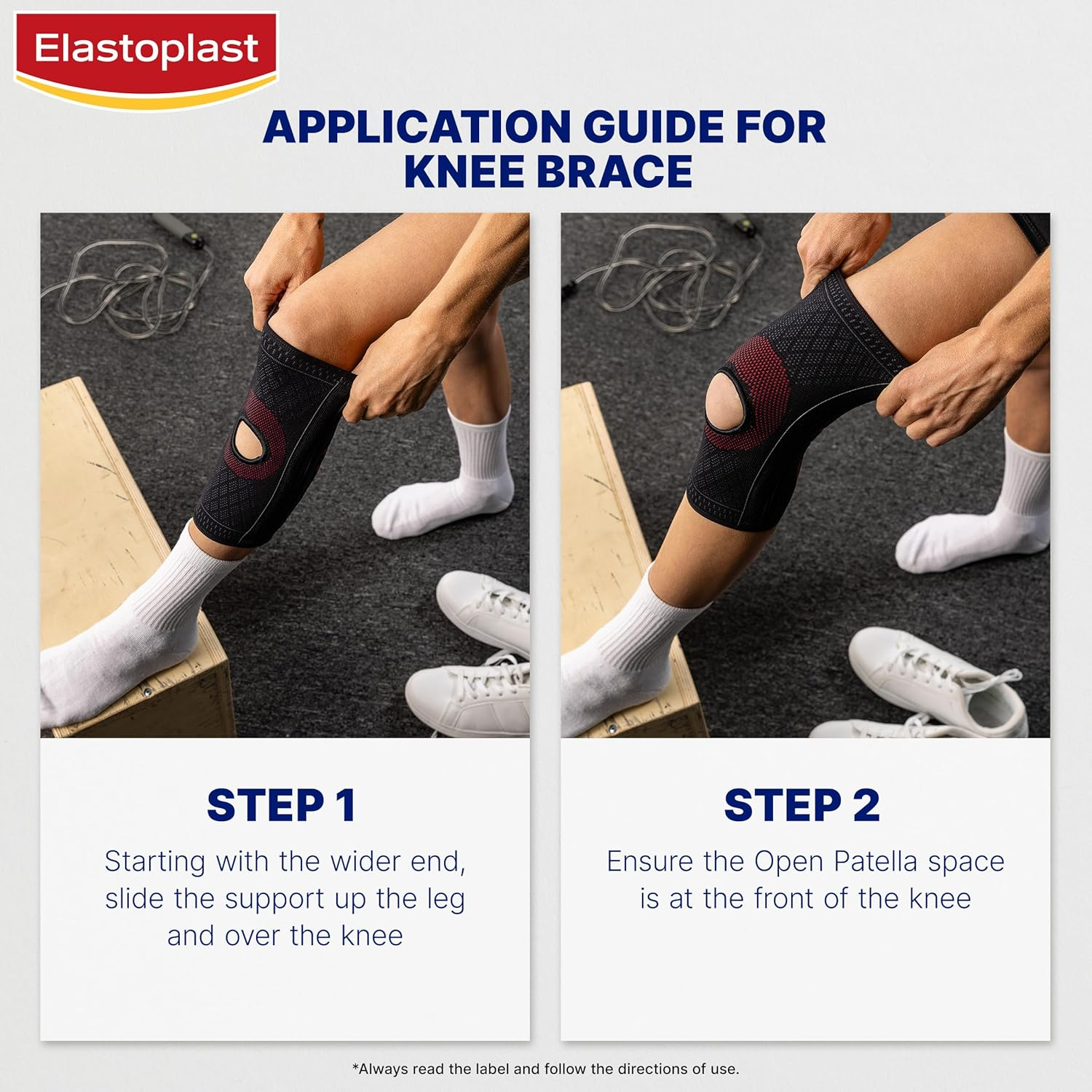 Elastoplast Sport Functional Knee Stabiliser Brace with Open Patella - Size Large (1 Pack) | Compression Knee Guard | Supports Weak & Injured Knees | Adjustable Design | Breathable Material image number 3