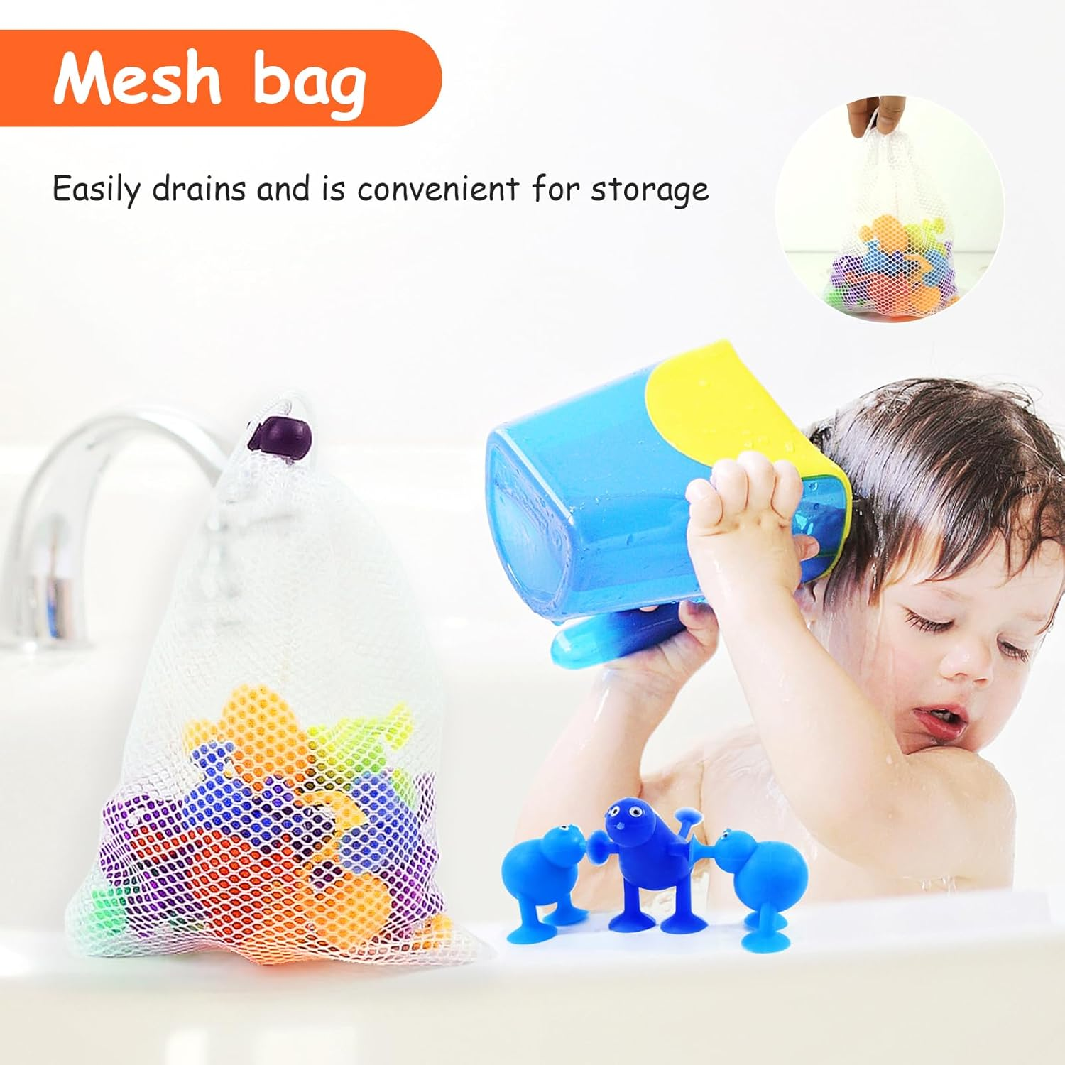 12 Pcs Toddlers Suction Cup Bath Toys, Sensory Suction Bath Toys for Toddler, Kids Suction Fidget Toys, Soft Silicone Stress Release Sensory Suction Cup Toys for Windows Travel Gifts image number 4