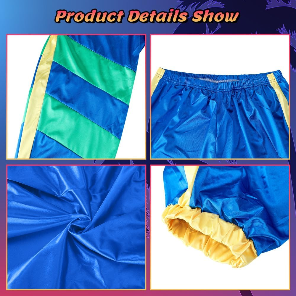 AUTOWT 70S 80S Shell Suit, Men Women Lightweight Long Sleeve Tracksuit, Retro Color Block Hip Hop Windbreaker Disco Costume for Rock Festivals Carnival Parties Mardi Gras No Accessory image number 5