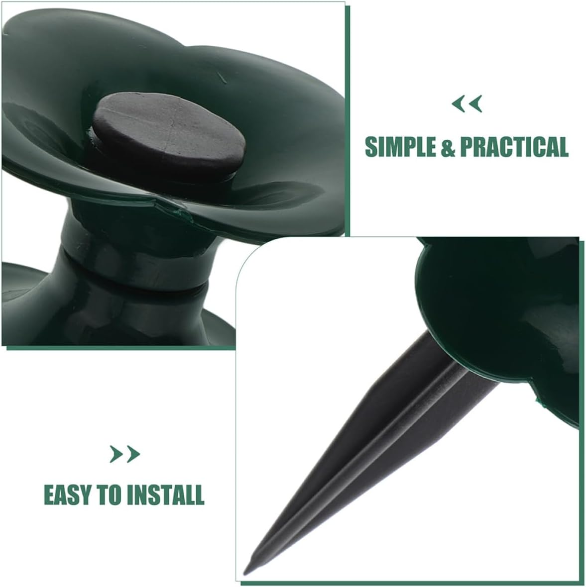 POPETPOP 6Pcs Garden Hose Guide Stakes with Spike Stand, Heavy Duty Water Pipe Holder for Lawn and Flower Bed, Versatile Hose for Outdoor Gardening image number 4