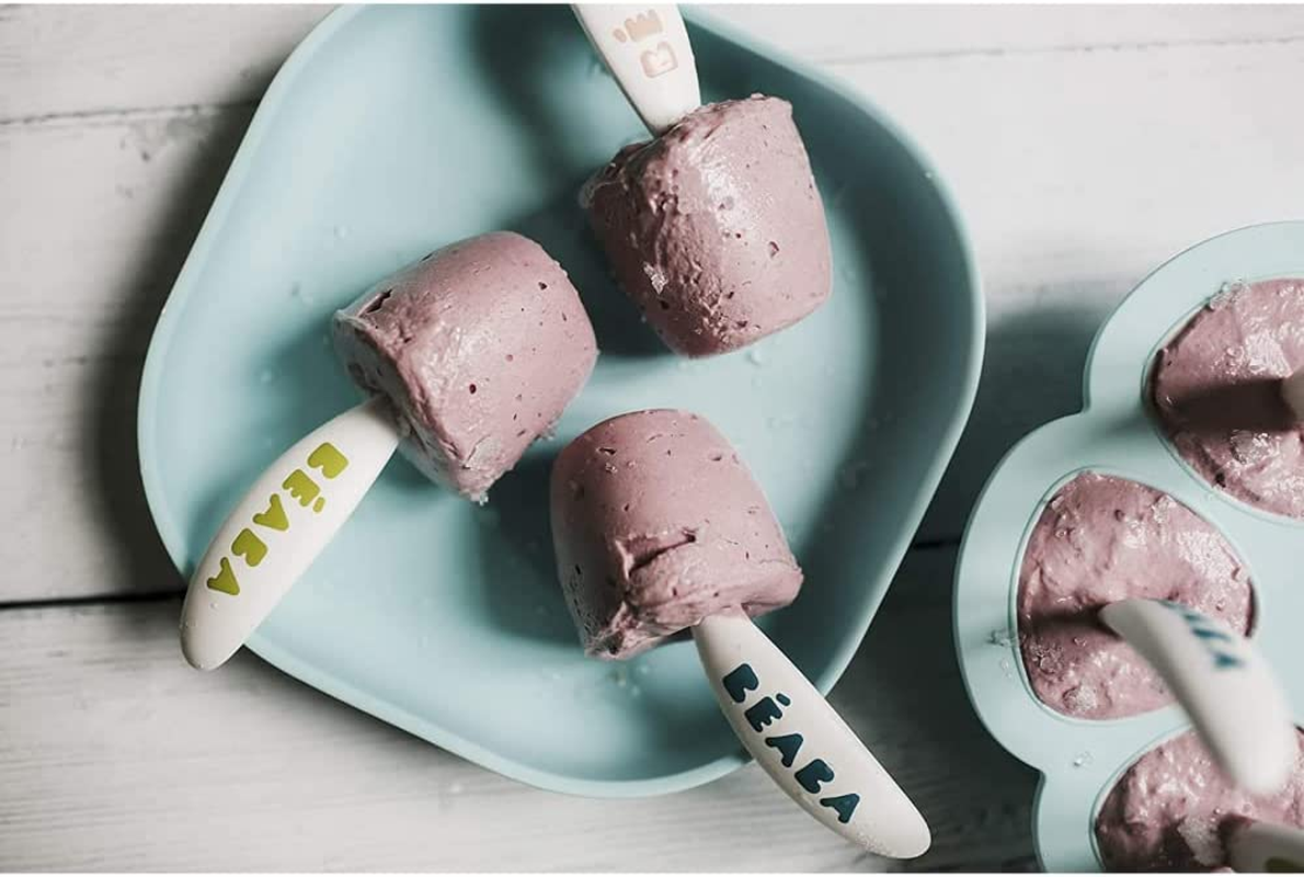 B&Eacute;ABA Set of 2Nd Age Training Fork and Spoon Blue