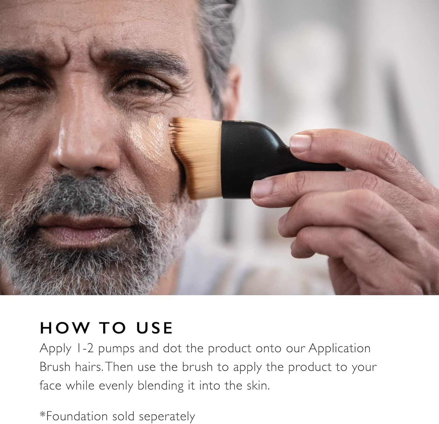 War Paint Angled Makeup Application Brush for Men, 40 G image number 1