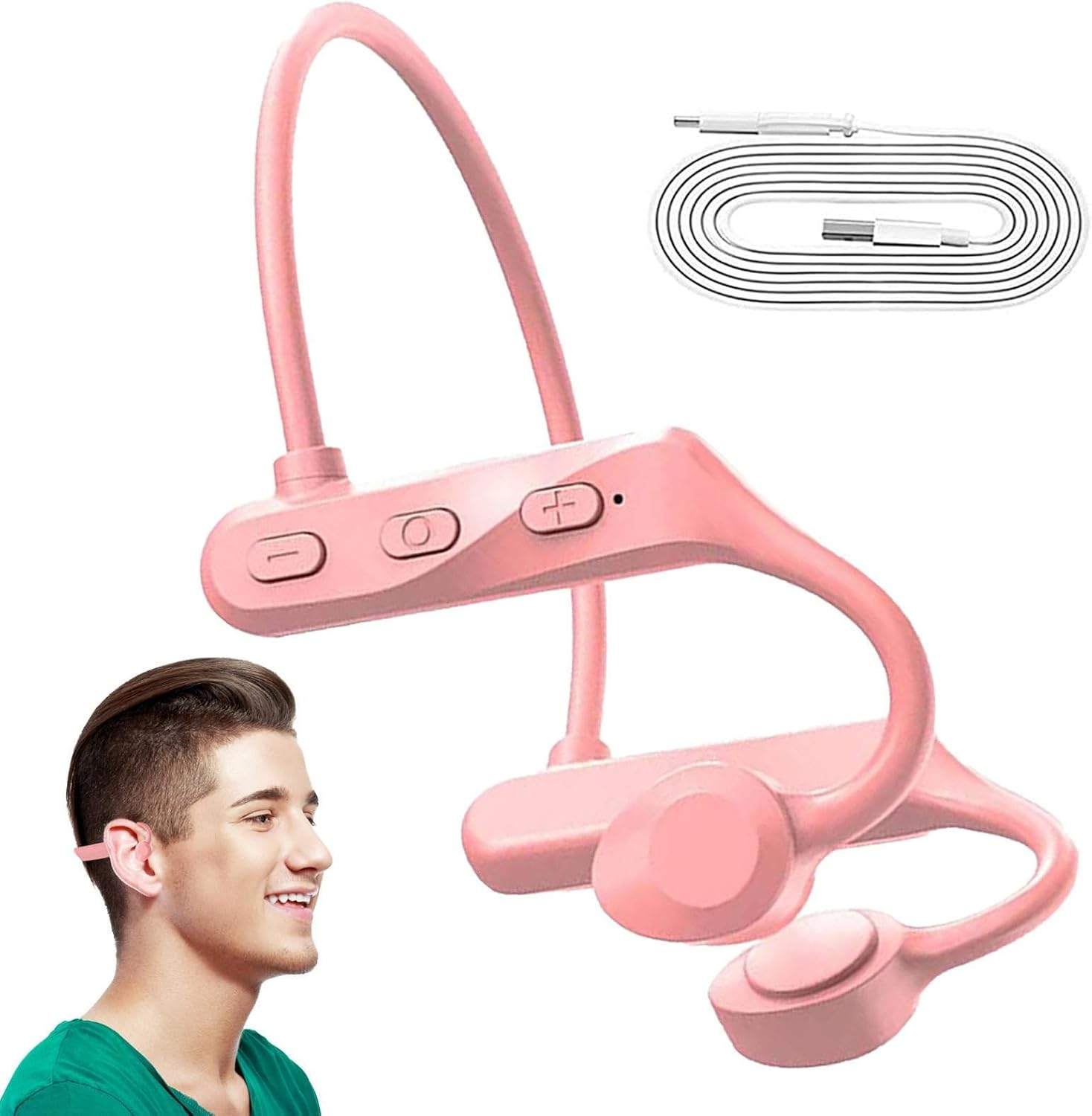 Conduction Earbuds Wireless Headset Bluetoth Audio Sweatproof Waterproof Stereo Open-Ear Outdoor Fitness Jogging Biking Climbing Hands-Fre Running Gym Training Sports Drive Riding Mobility Commuting