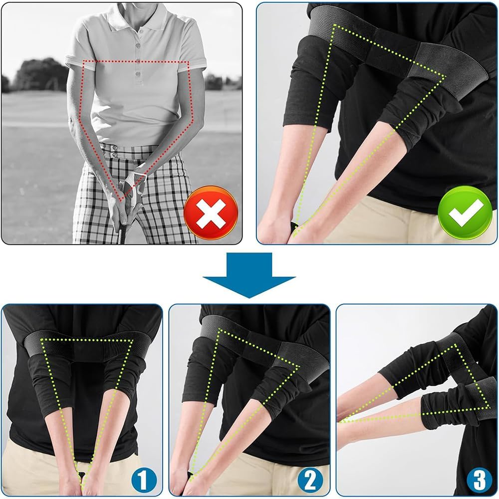 Grip Trainer Attachment & Swing Correcting Arm Band,Golf Right Hand Training Aid Connection Band Training Grip Attachment Accessories for Perfect Hand Positioning and Improved Swing Mechanics image number 4