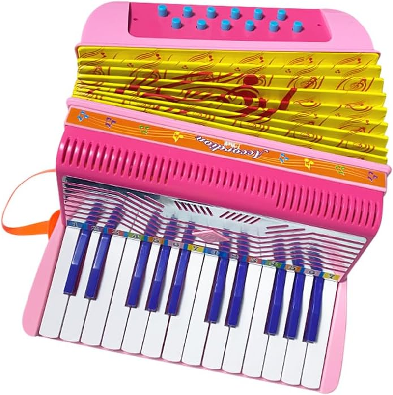 Mini 24-Key 12-Bass Accordion ABS Material with Buckle Musical Instrument for Beginners Lightweight Button Accordion Hand-Eye Coordination Stage Performance image number 2