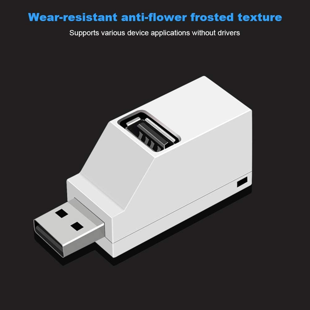 Computer Accessories, 3 Ports 2.2 X 0.9 X 0.7In 3 in 1 Convenient Hub, Portable for Desktop Laptop Computer Notebook(White 2.0) image number 1