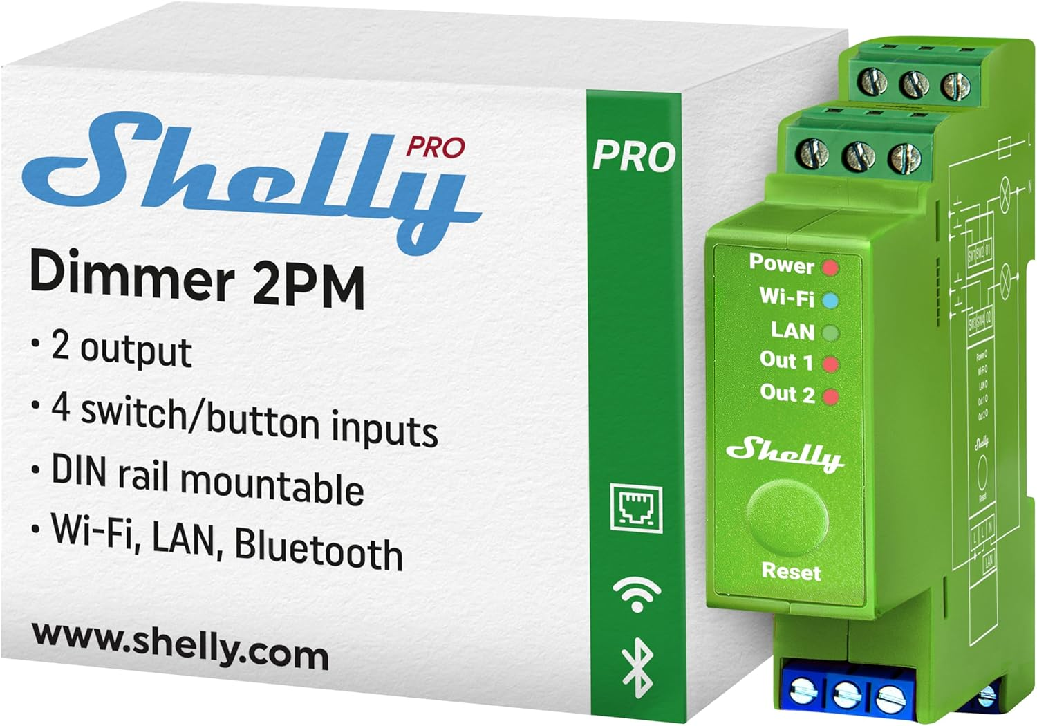 Shelly Pro Dimmer 2PM Smart Relay image number 4