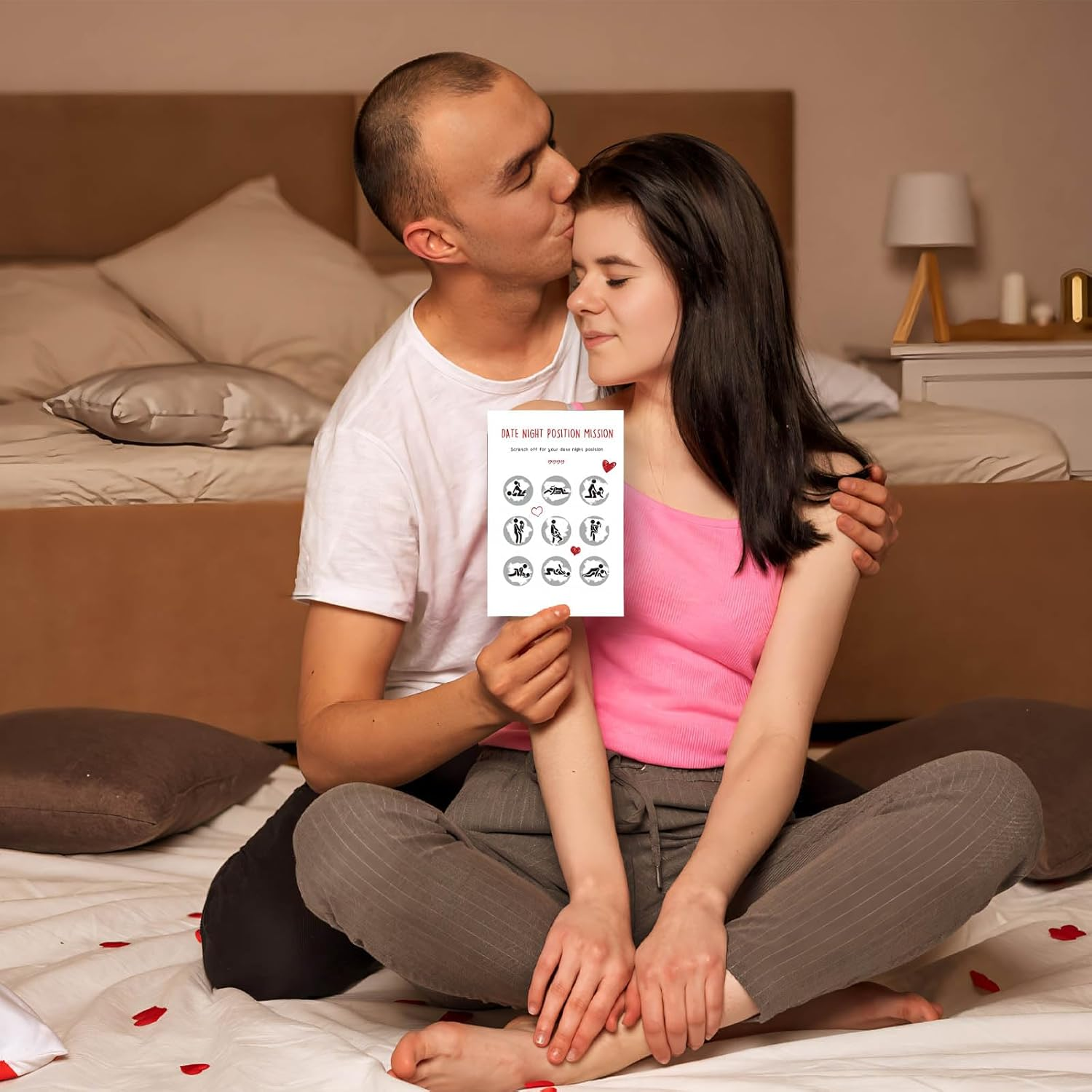 Mineens 3 Pcs Scratch off Date Night Poster for Couples - Sex Position Scratch off Card with an Envelope, Fun Anniversary for Him or Her, Valentine'S Day Couples Game