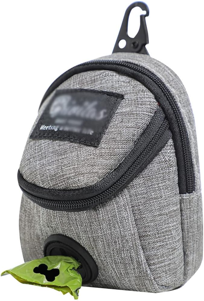 Dog Training Treat Pouch with Pet Waste Bag Dispenser and Poop Bag Holder - Rose Red