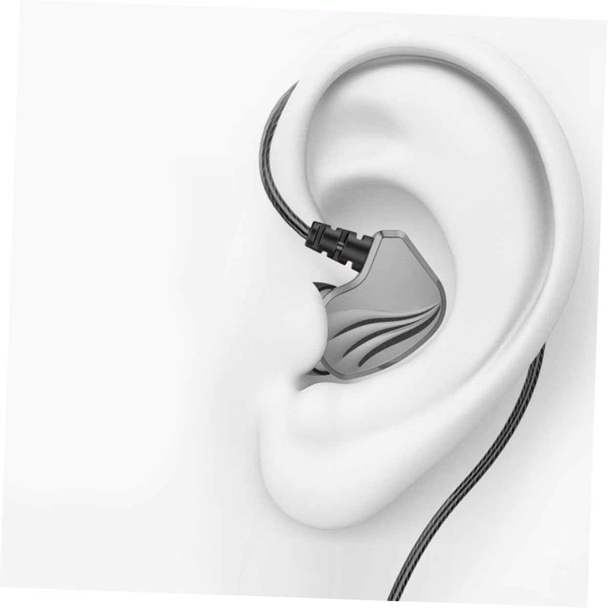 GAXIRE 3.5Mm Plug In-Ear Headphones Wired Earphone Heavy Bass Universal Earphones for Mobile Phone and Tablet Gunmetal Color for Audio image number 1