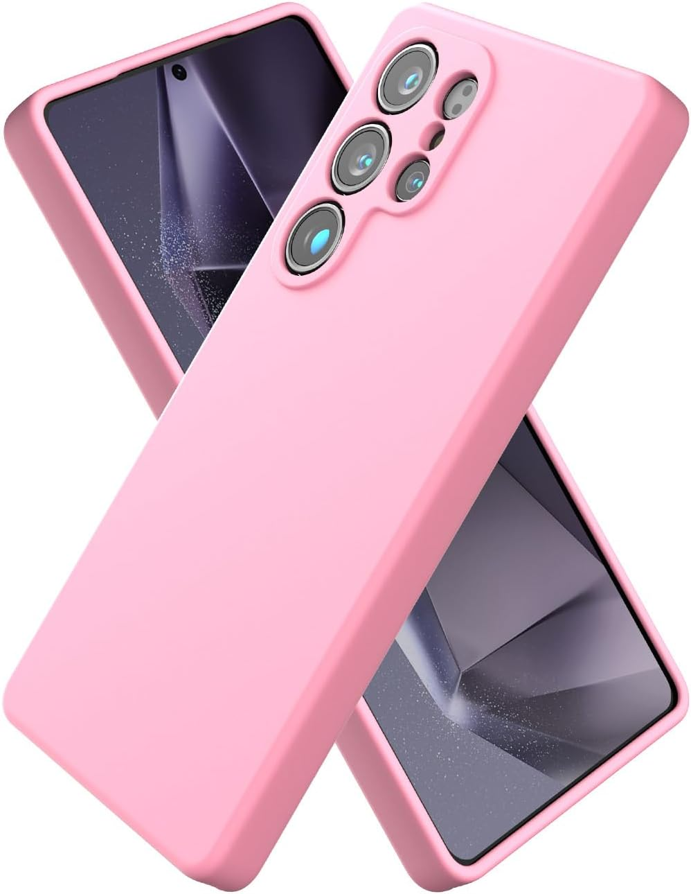 CUZMIGO Silicone Case for Samsung Galaxy S25 Ultra, Soft Slim Liquid Silicone Phone Case with Anti-Scratch Microfiber Lining, Camera Cover Protection with Cute Color Variety, Chalk Pink image number 4