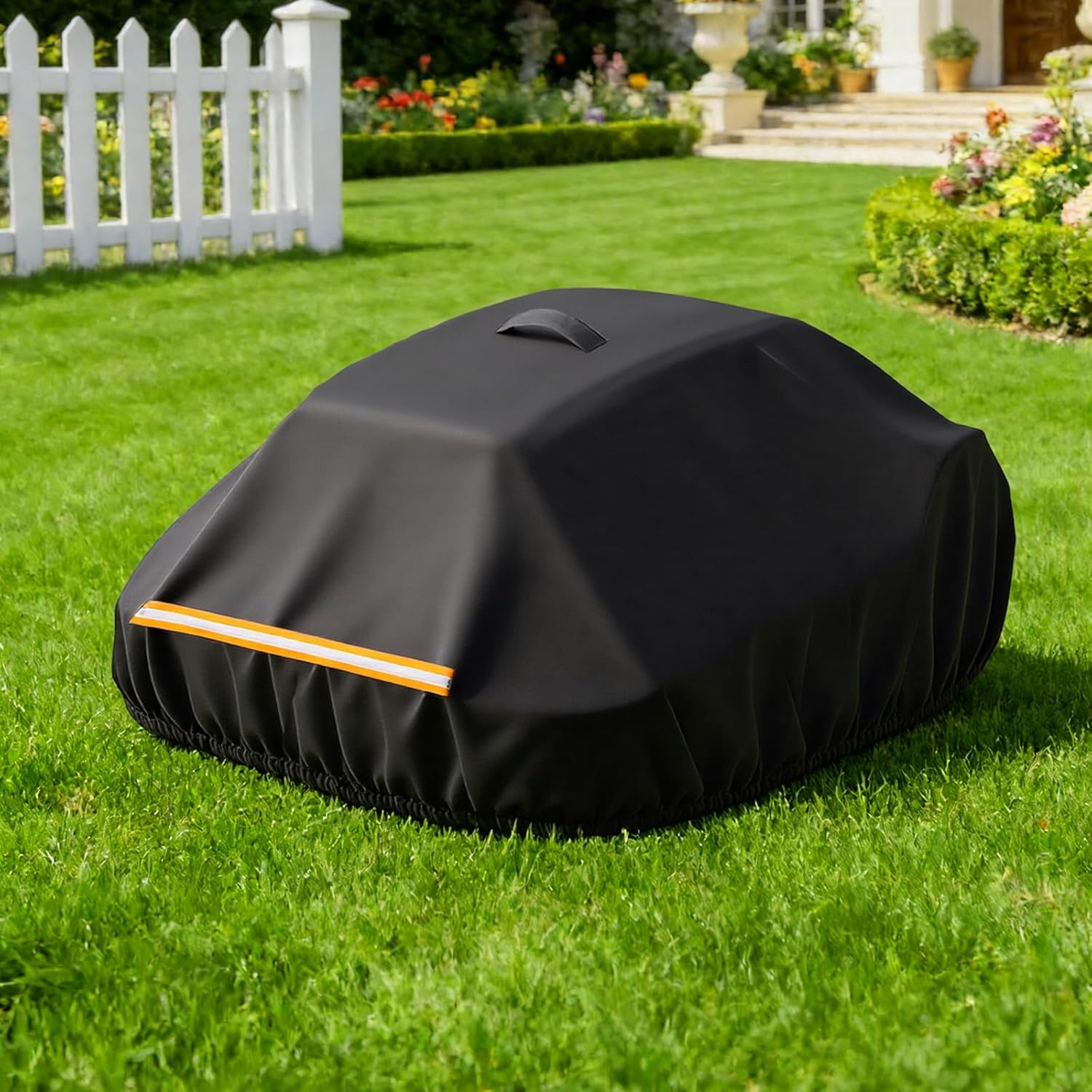 Fenghome Cover for Robotic Lawnmower, Wireless Automatic Lawn Robot, Waterproof Protective Cover, Protective Cover for YUKA Mini 500/700 Robotic Lawnmower, with Buckle Strap and Handles, 56 X 43 X 31 image number 5