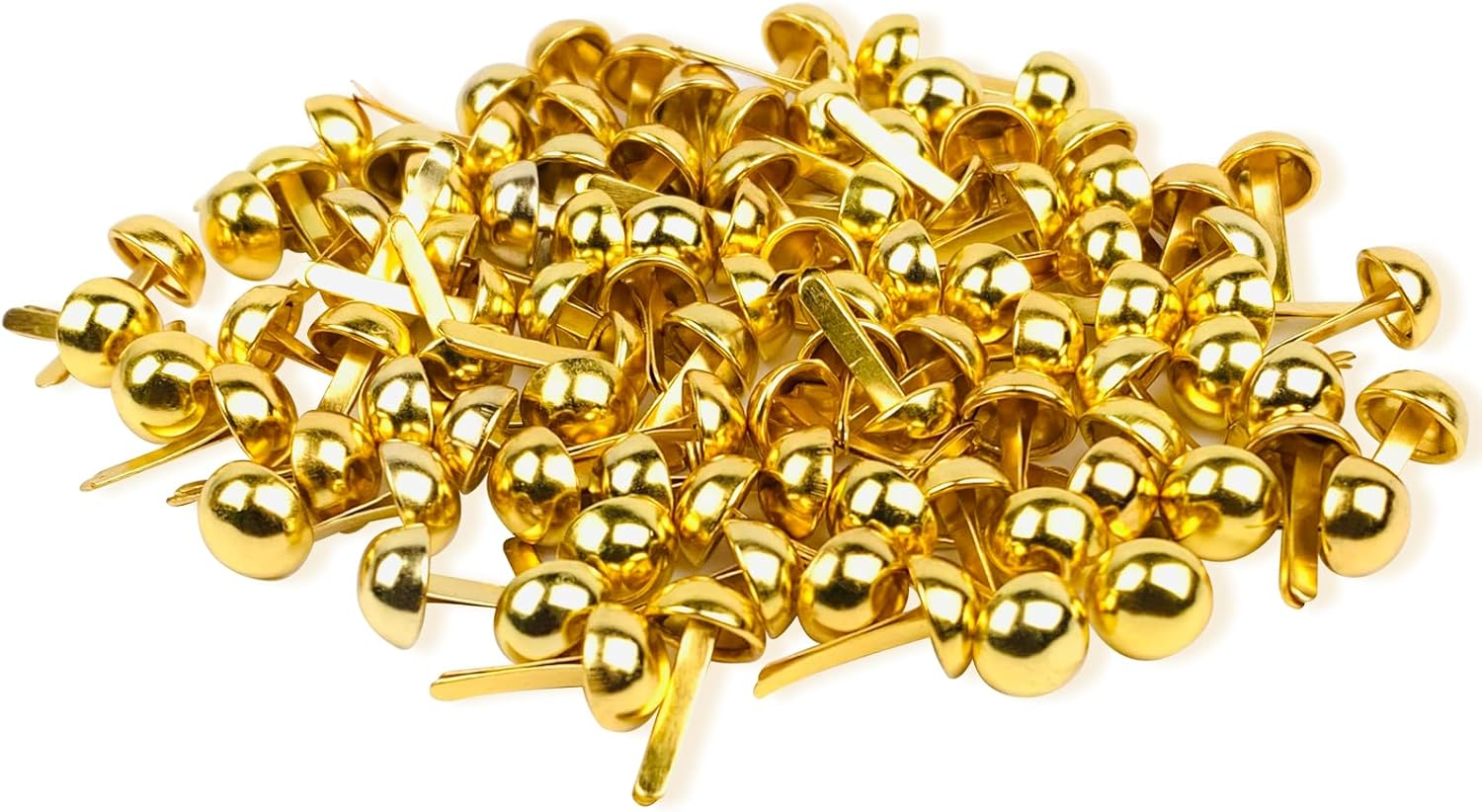 100 PCS Brass Paper Fasteners Metal Brass Fasteners, Mini Brads for Paper Crafts DIY Pins for Crafts (Multicolor)