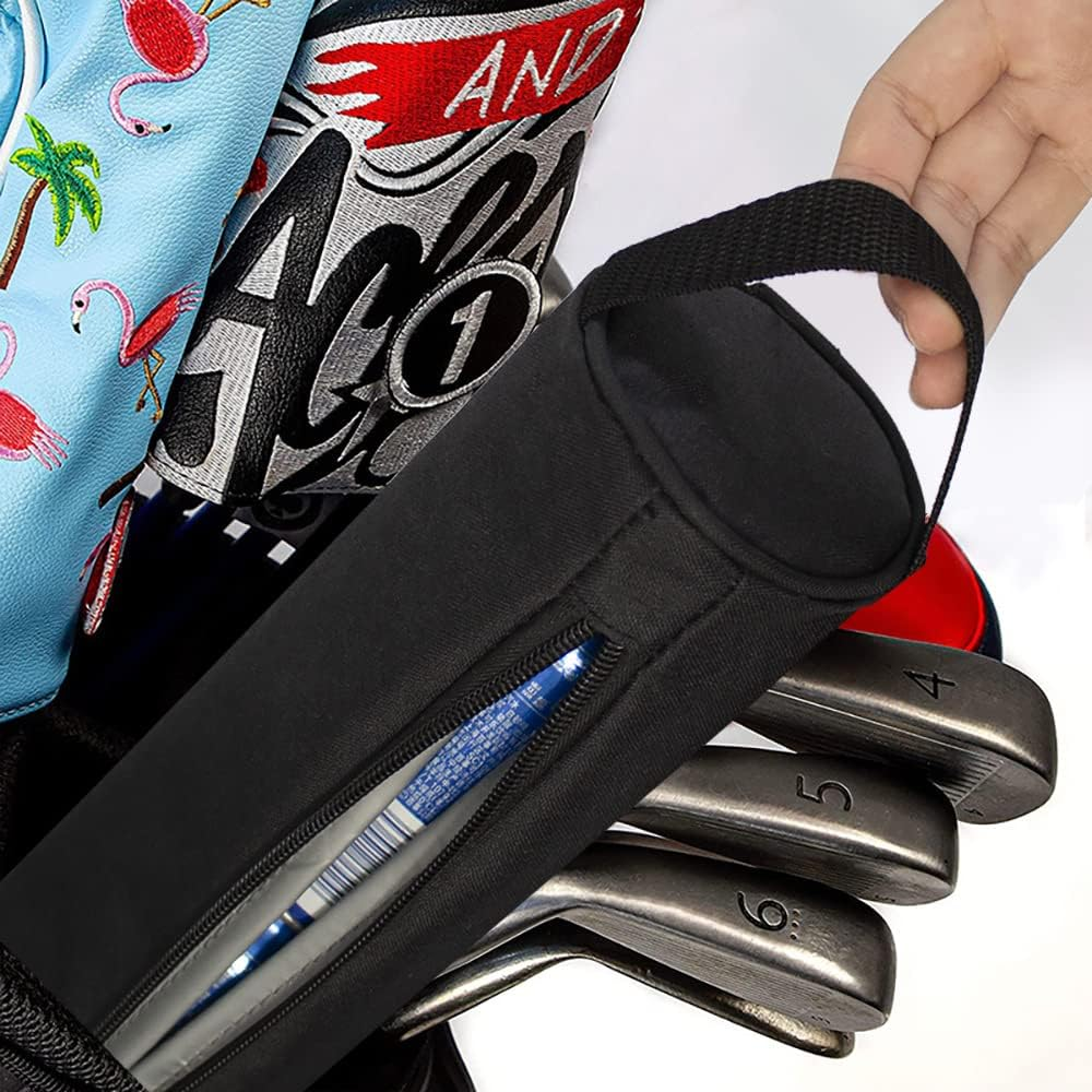 7-Can Golf Beer Cooler Sleeve, Insulated Leakproof Sling with Adjustable Shoulder Strap, Keeps Canned Beverages Cold - Grey image number 3