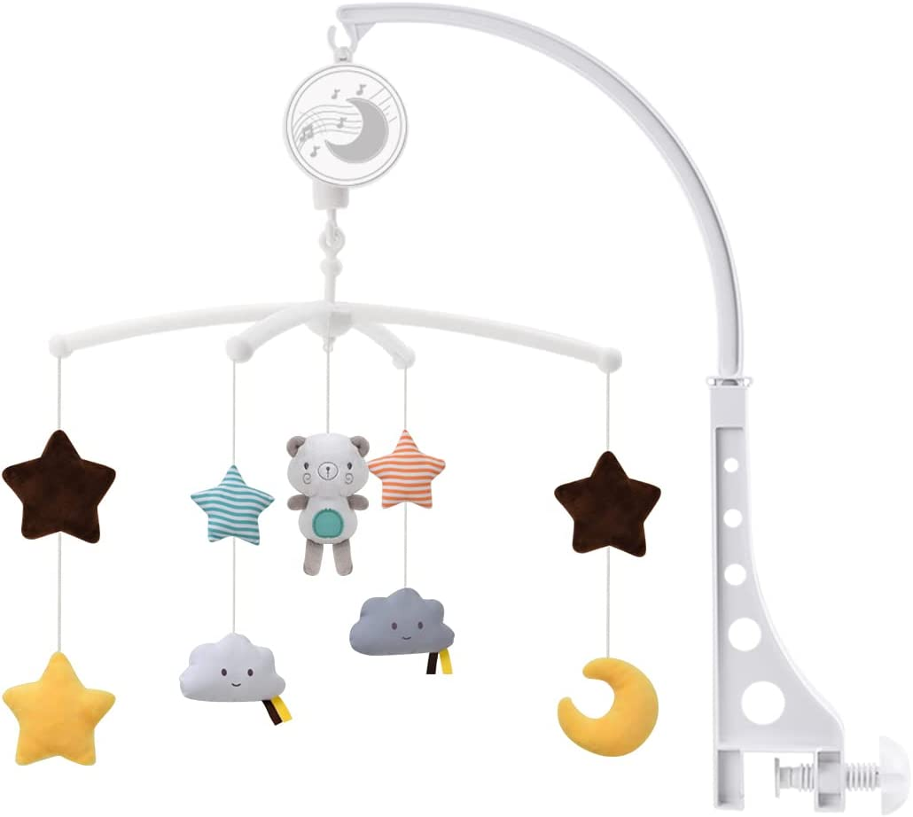 Baby Musical Crib Mobile with Hanging Rotating Toys,Infant Bed Decoration for Newborn Boys and Girls image number 5