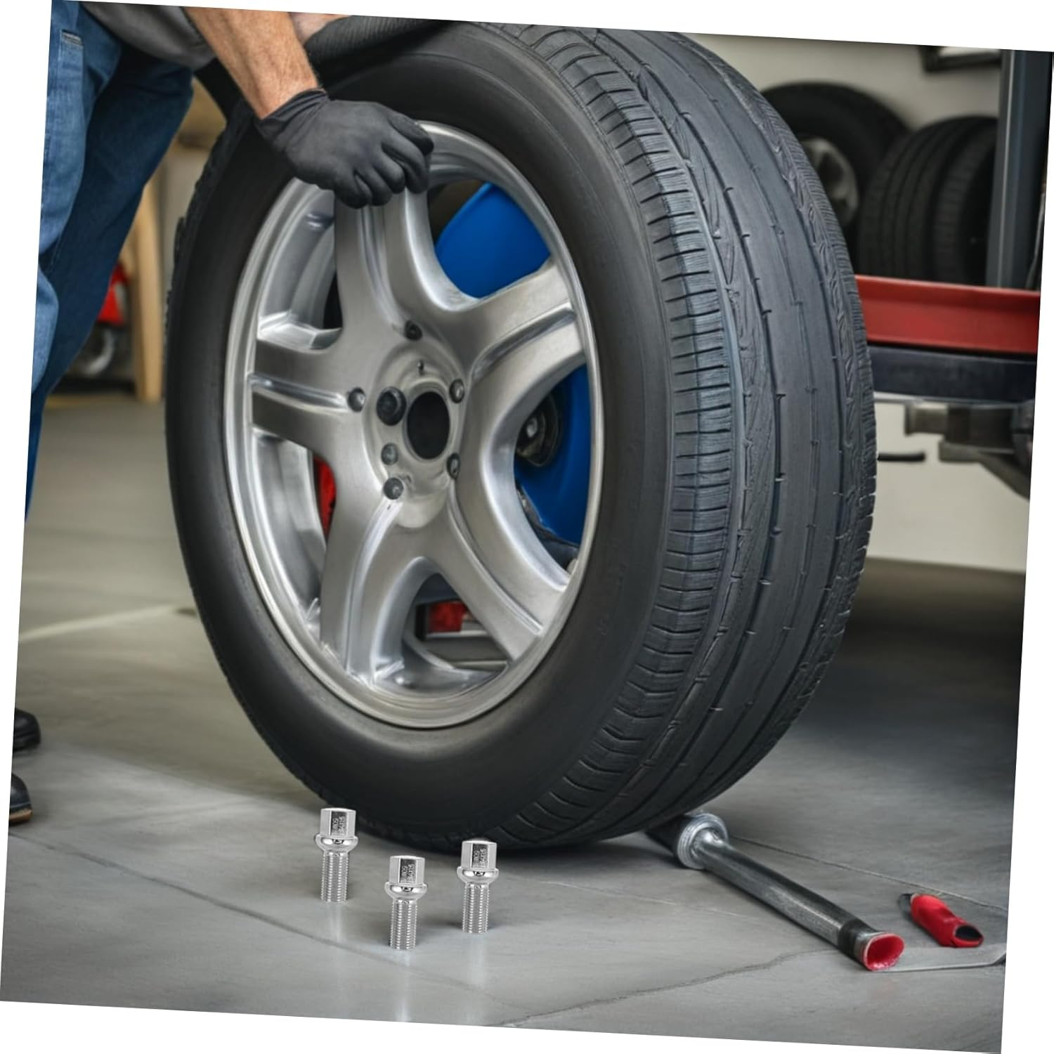 CONGARTENO 5Pcs Chrome Plated Car Wheel Bolts with Conical and Ball Seat Fit for Hub Mounting Enhanced Stability and Corrosion Resistance for Multiple Car Models image number 5