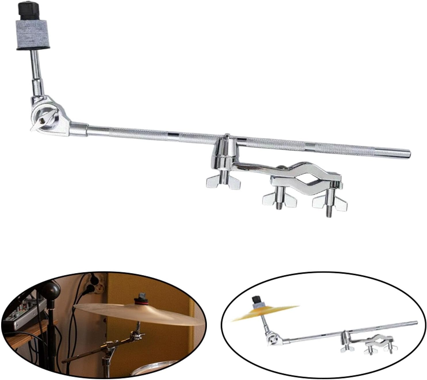 Drum Mount Holder, Cymbal Clamp Holder, Cymbal Arm Holder Stand for Drum, Music Instrument, Parts, Cymbal Extension image number 1