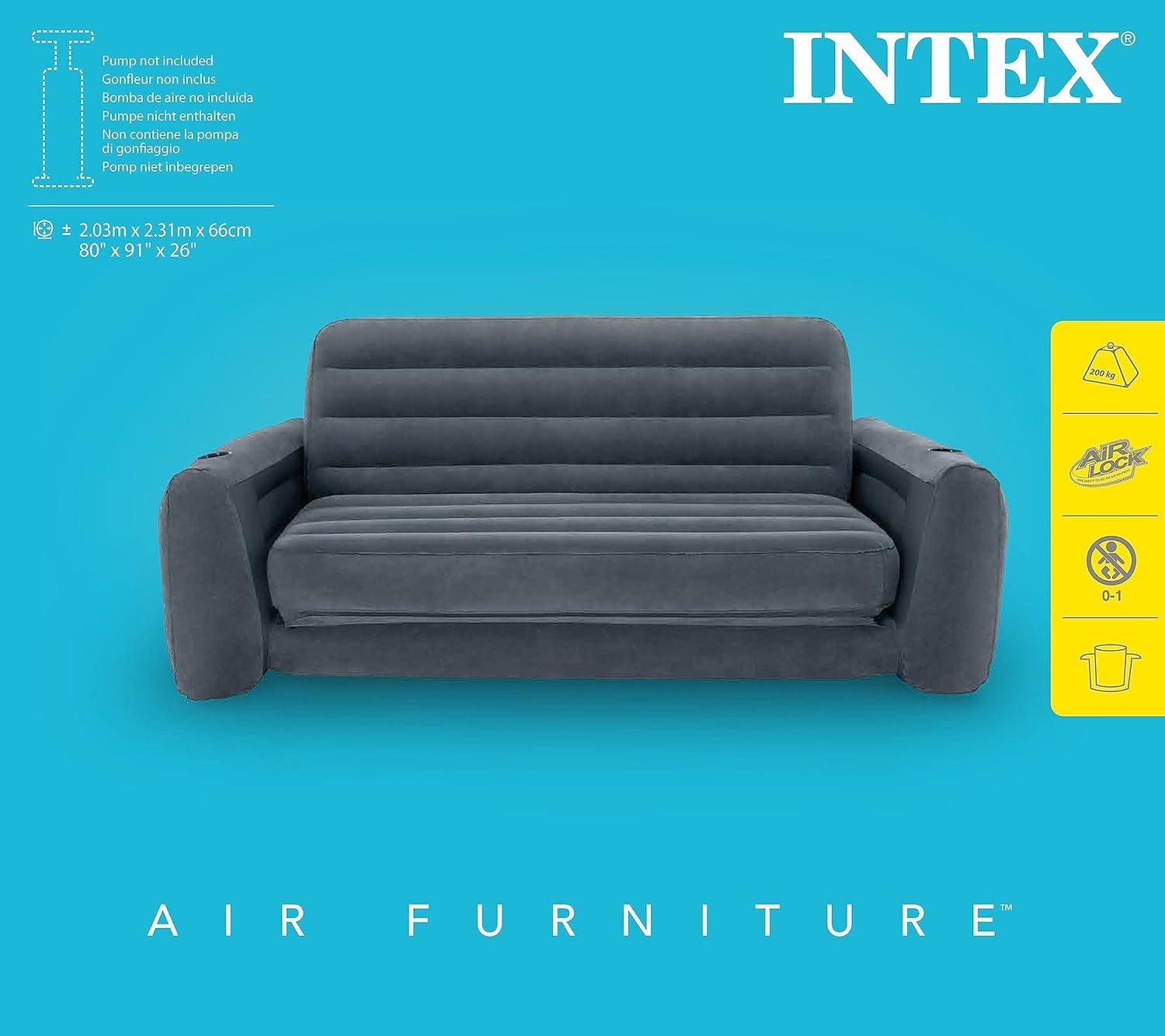 Intex Pull-Out Inflatable Sofa image number 4