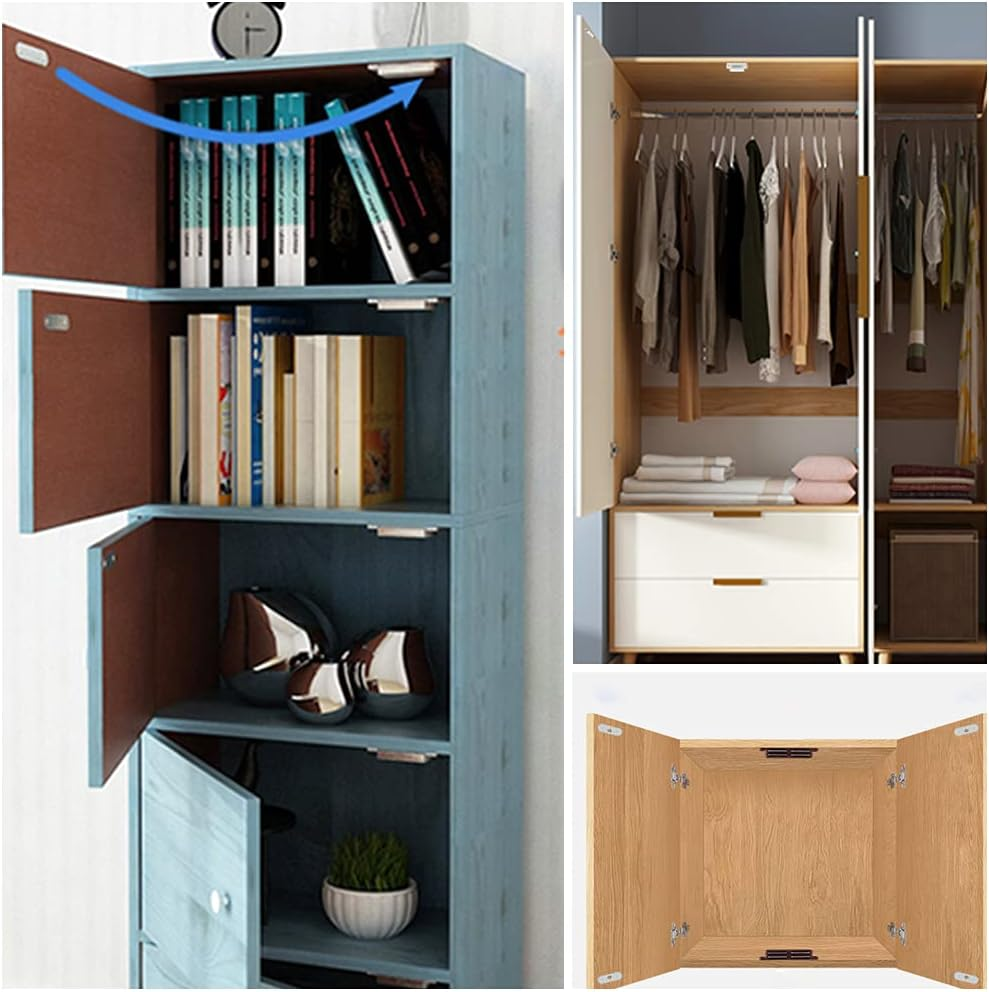 12 Pack Cabinet Magnets Magnetic Door Catch for Kitchen Bathroom Cupboard Wardrobe Closet Closures Cabinet Door Drawer Latch 15 Lbs Screws Included (White) image number 5